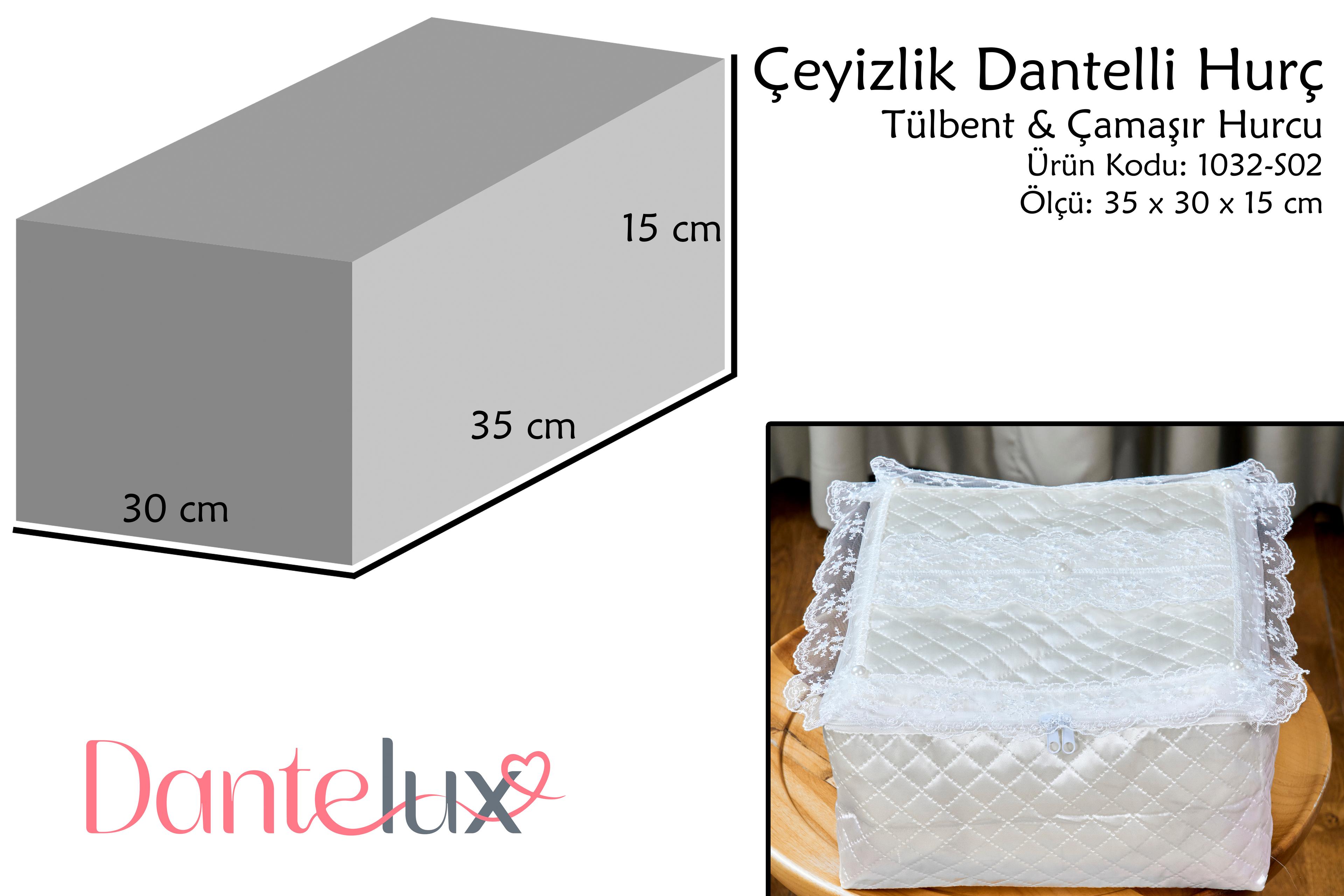 Çeyizlik Dantelli Hurç - Tülbent & Çamaşır Hurcu