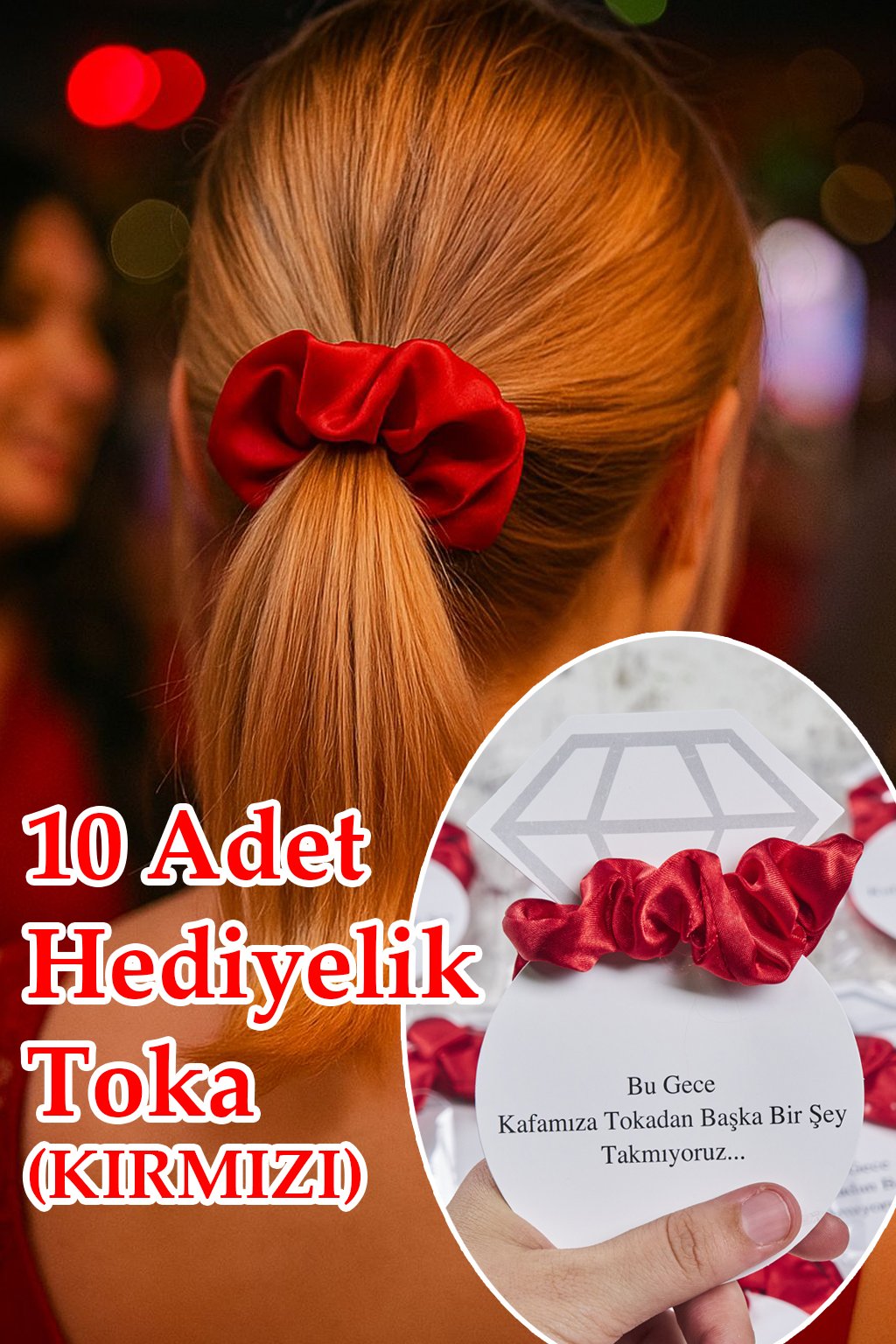 10 Hediyelik Toka - Söz & Nişan & Kına Hediyesi - KIRMIZI