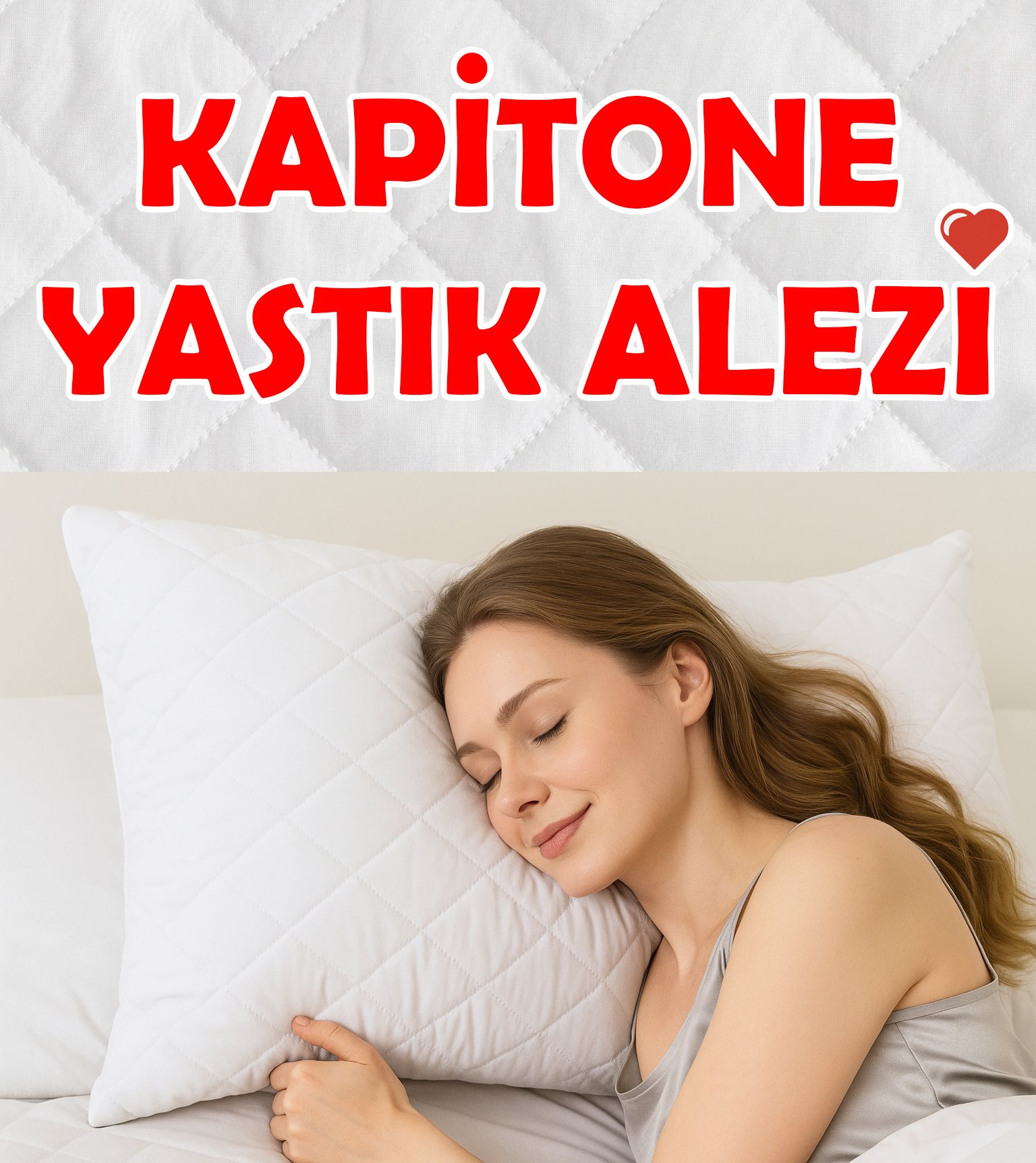Kapitone Alez Yastık Kılıfı (1 Adet) 50x70 cm
