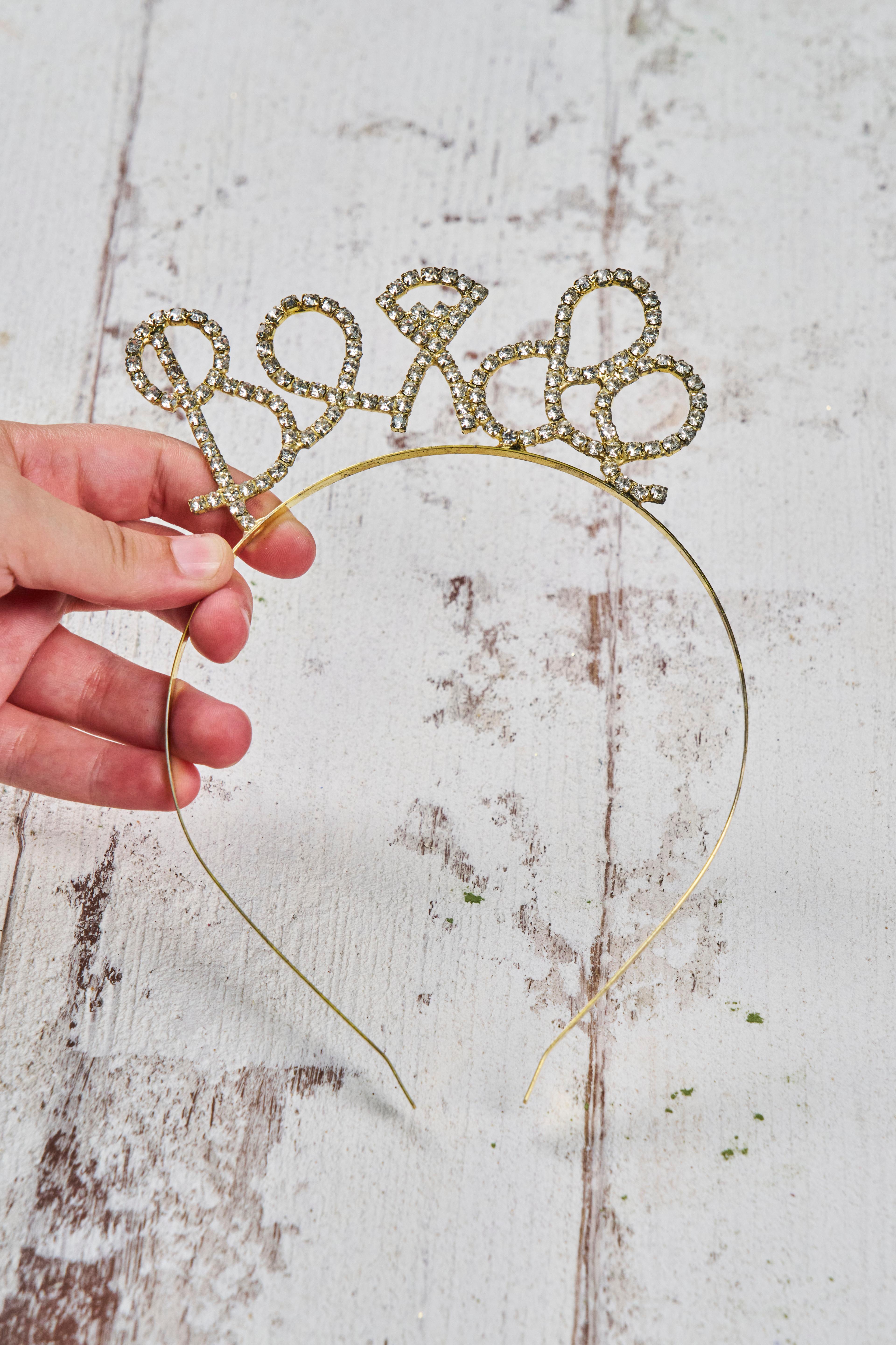 Signature Taşlı Bride Taç - GOLD