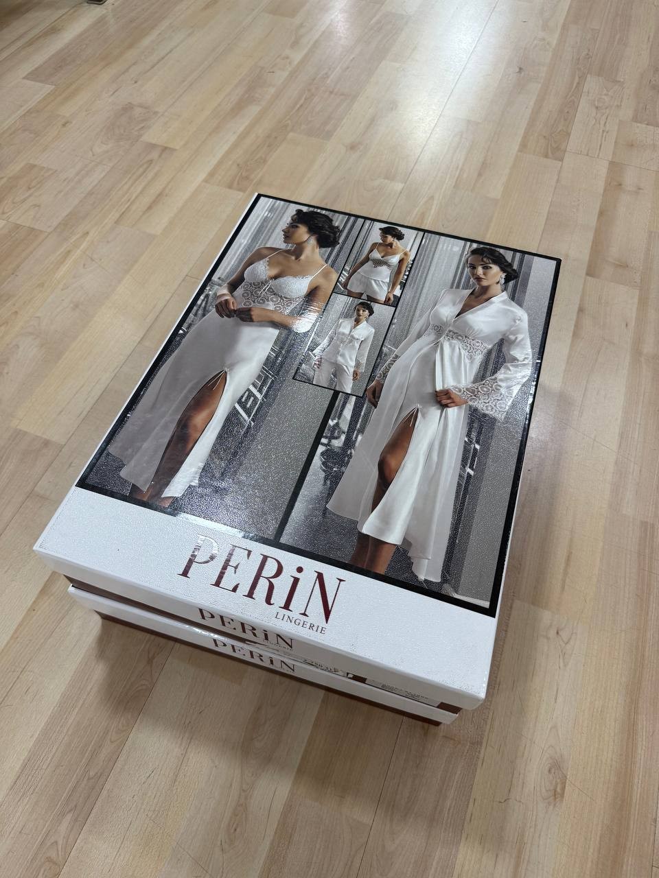 9200 Saten Gecelik Seti (6'Lı Set) - EKRU