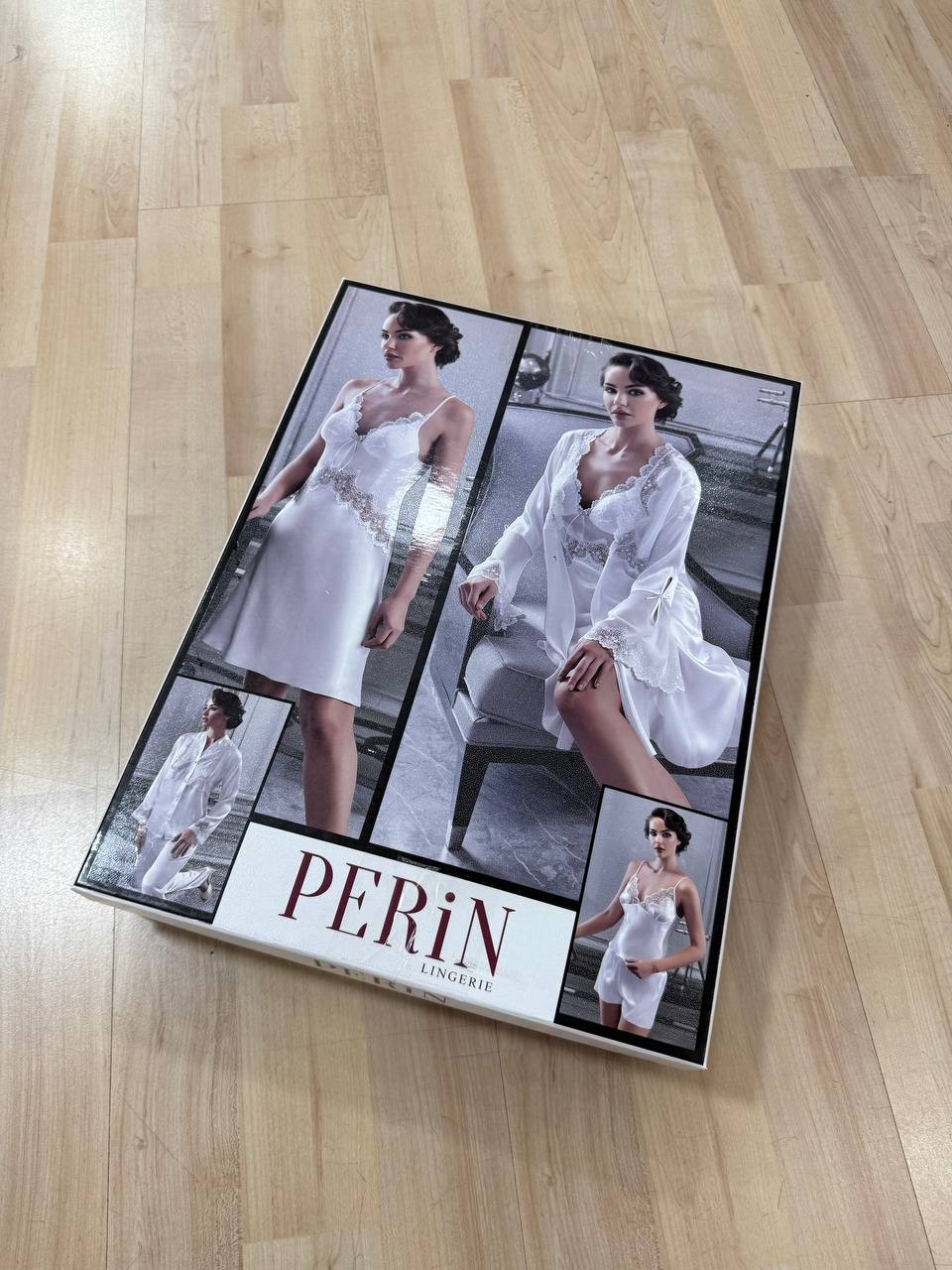9300 Saten Gecelik Seti (6'Lı Set) - EKRU