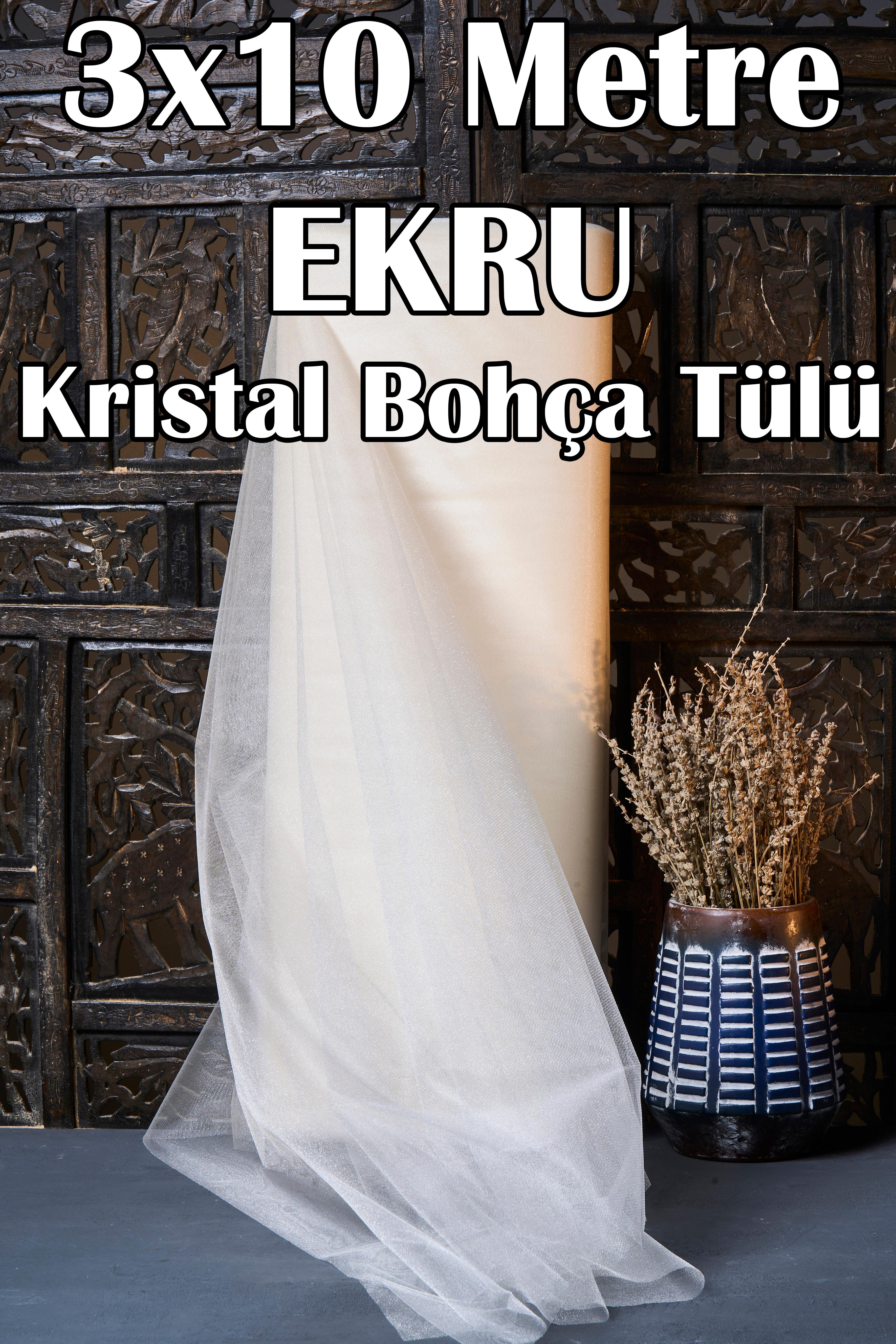 Çok Amaçlı Kristal Tül (Bohça Tülü) 3x10 Metre - EKRU