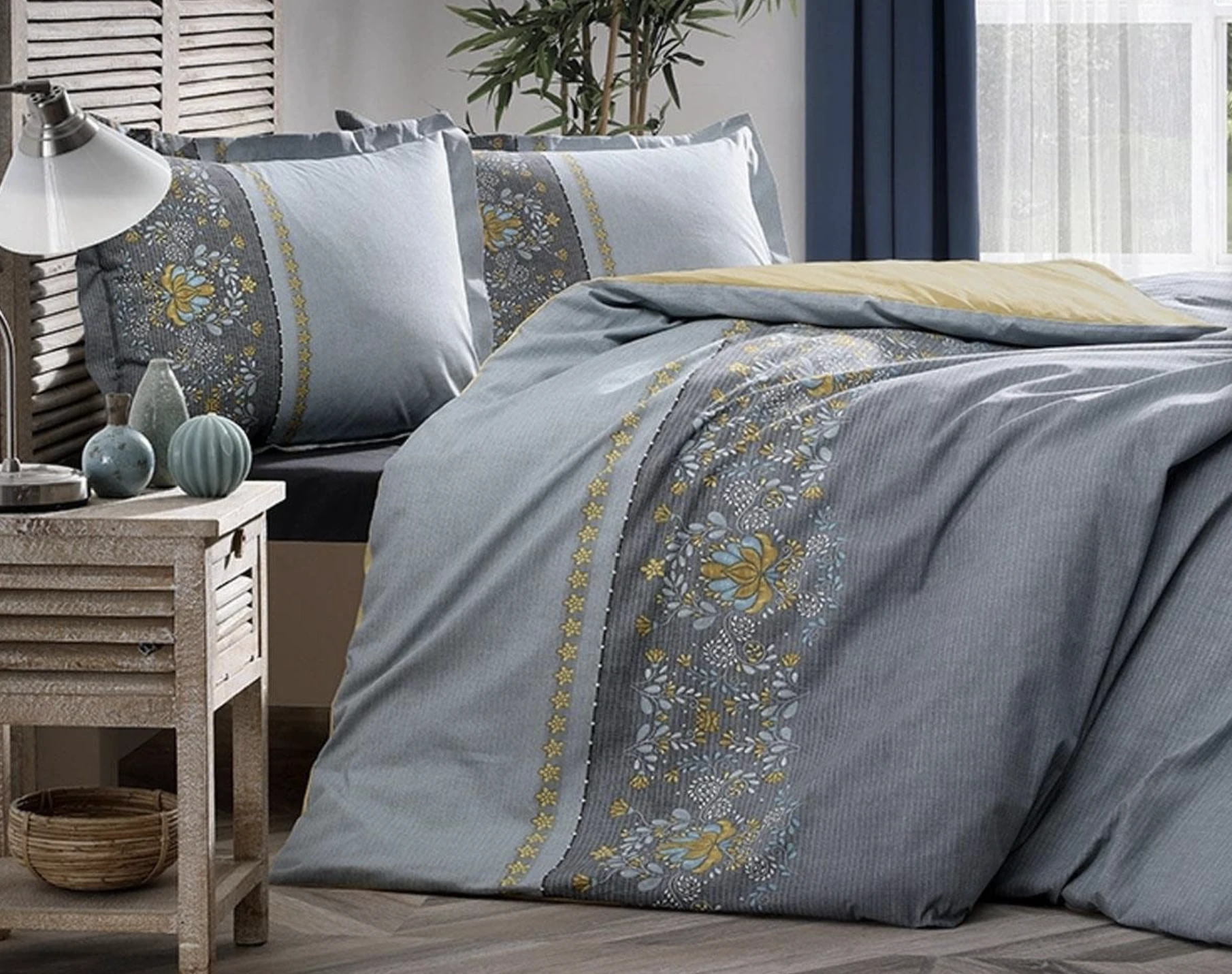 %100 Pamuklu Çift Kişilik Nevresim Takımı (4 Parça) Sınırlı Stok - 13. Model