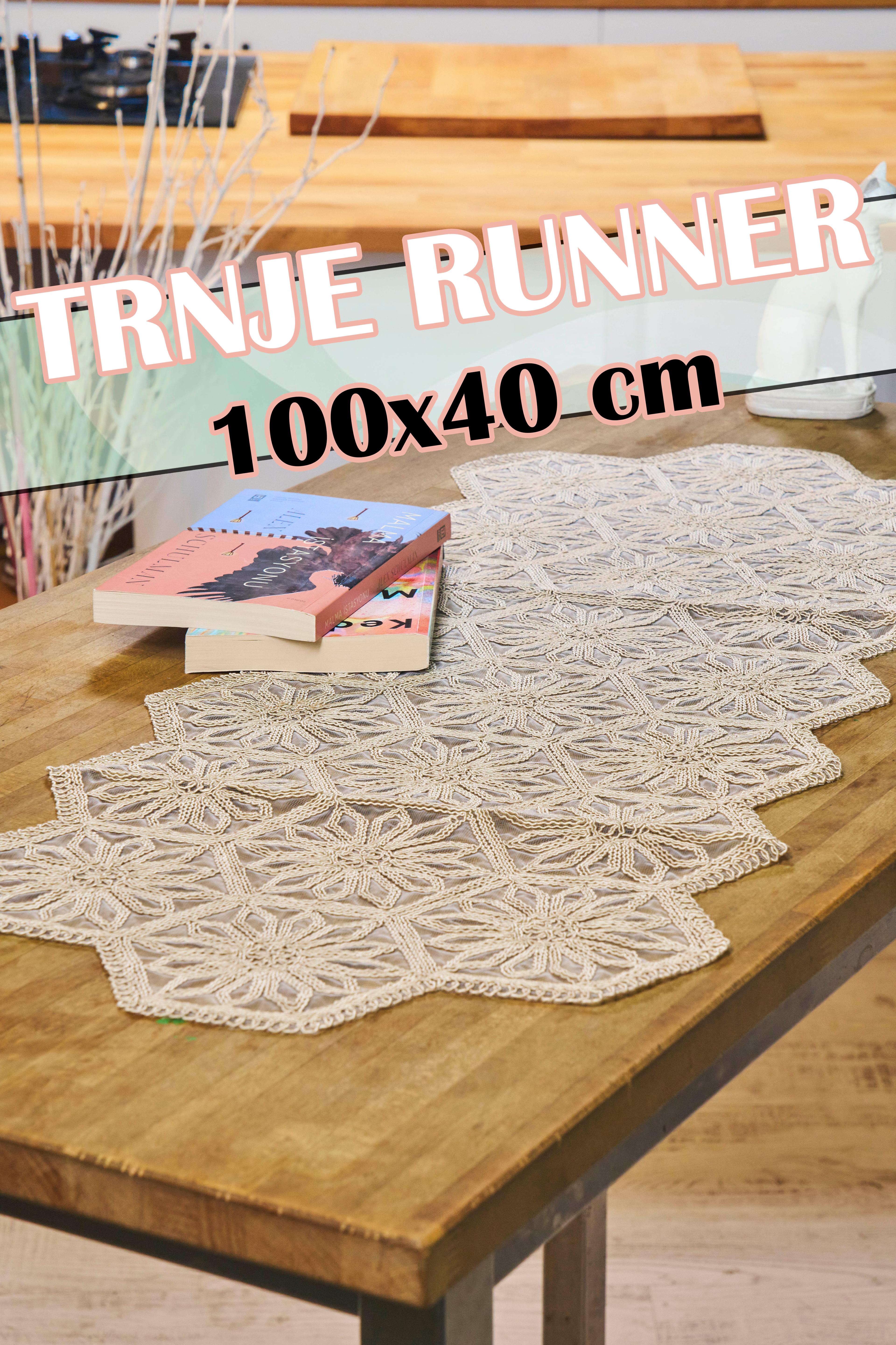 Trnje Örme Runner (100x40 cm) - KAHVE