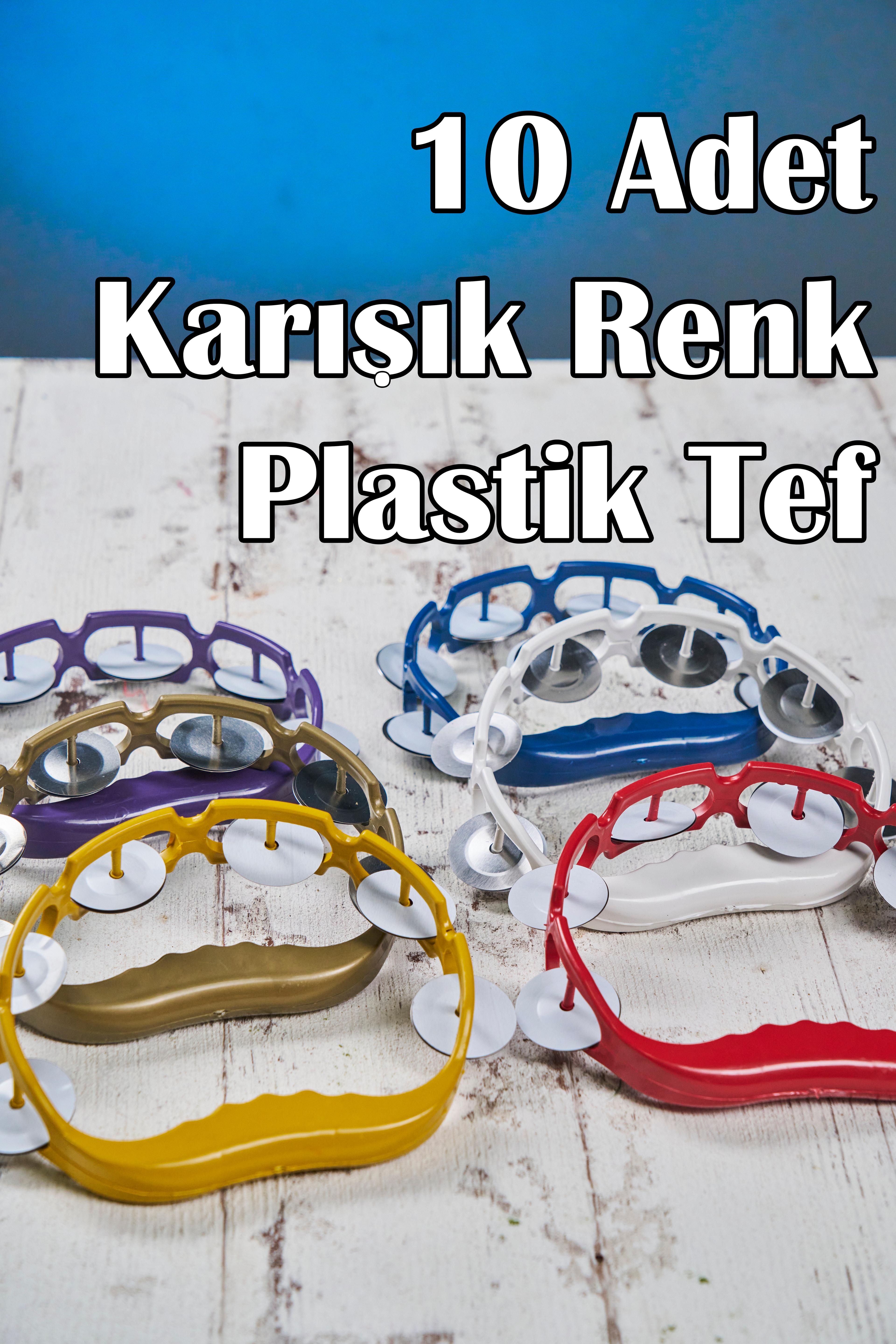 10 Adet Plastik Tef - KARIŞIK RENK