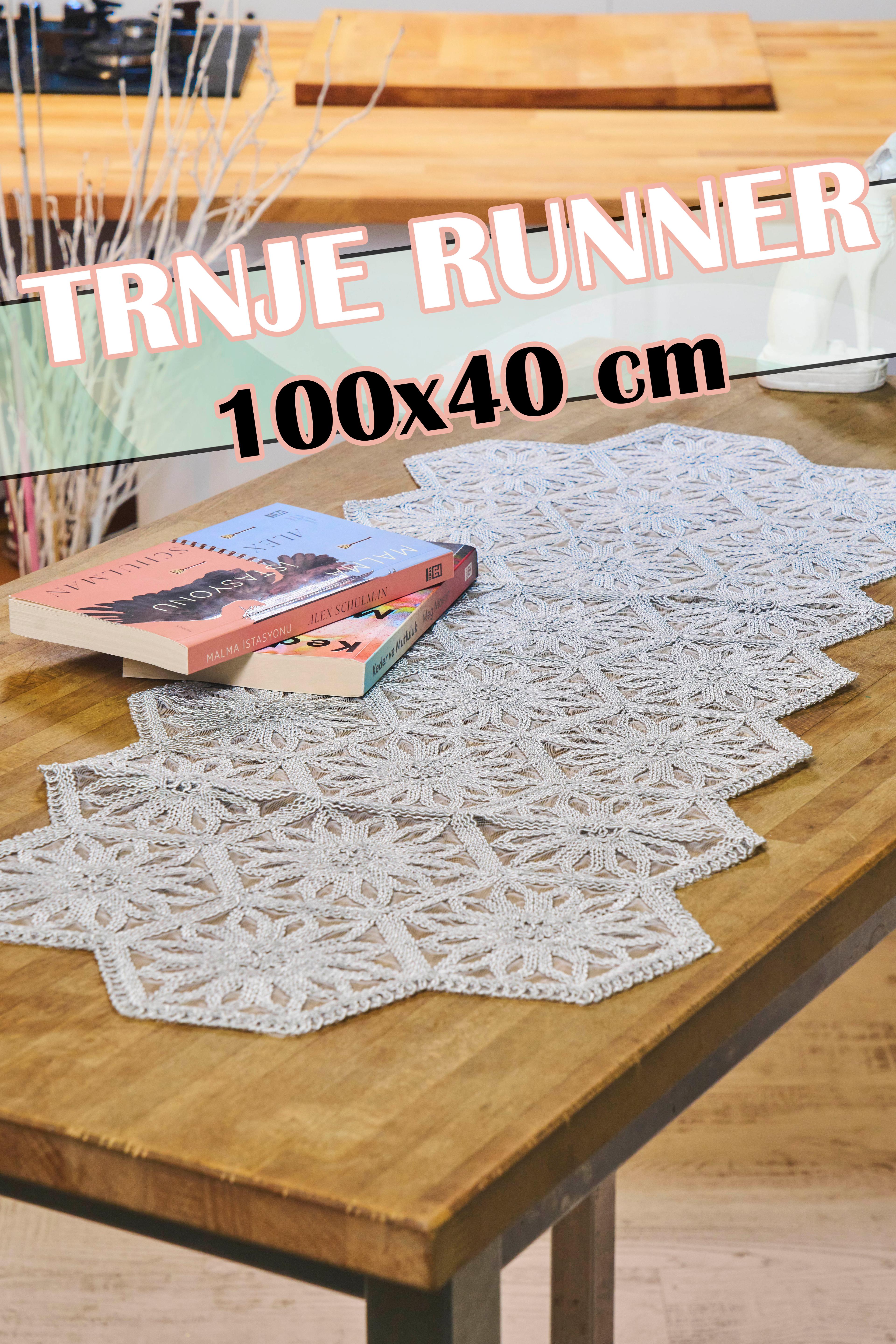 Trnje Örme Runner (100x40 cm) - GRİ