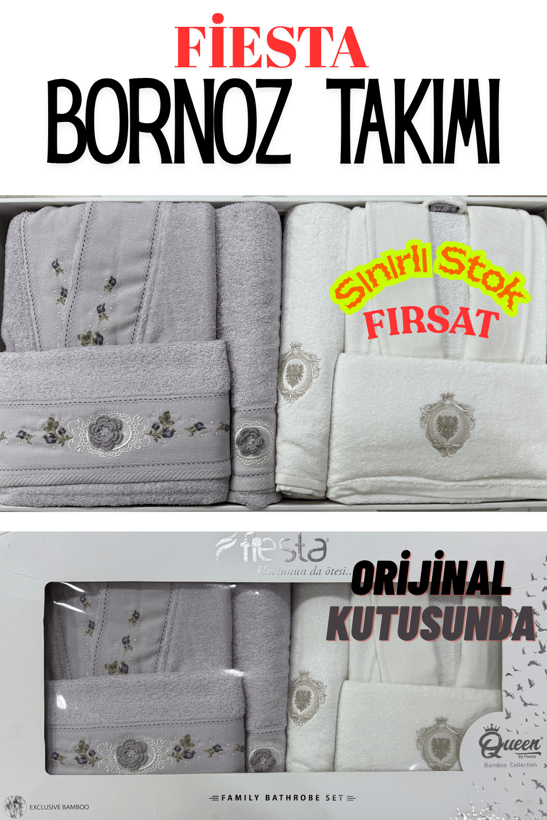 Fiesta Kampanyalı Bornoz Takımı - Özel Fiyat Sınrılı Stok - Ücretsiz Kargo - 11. Model