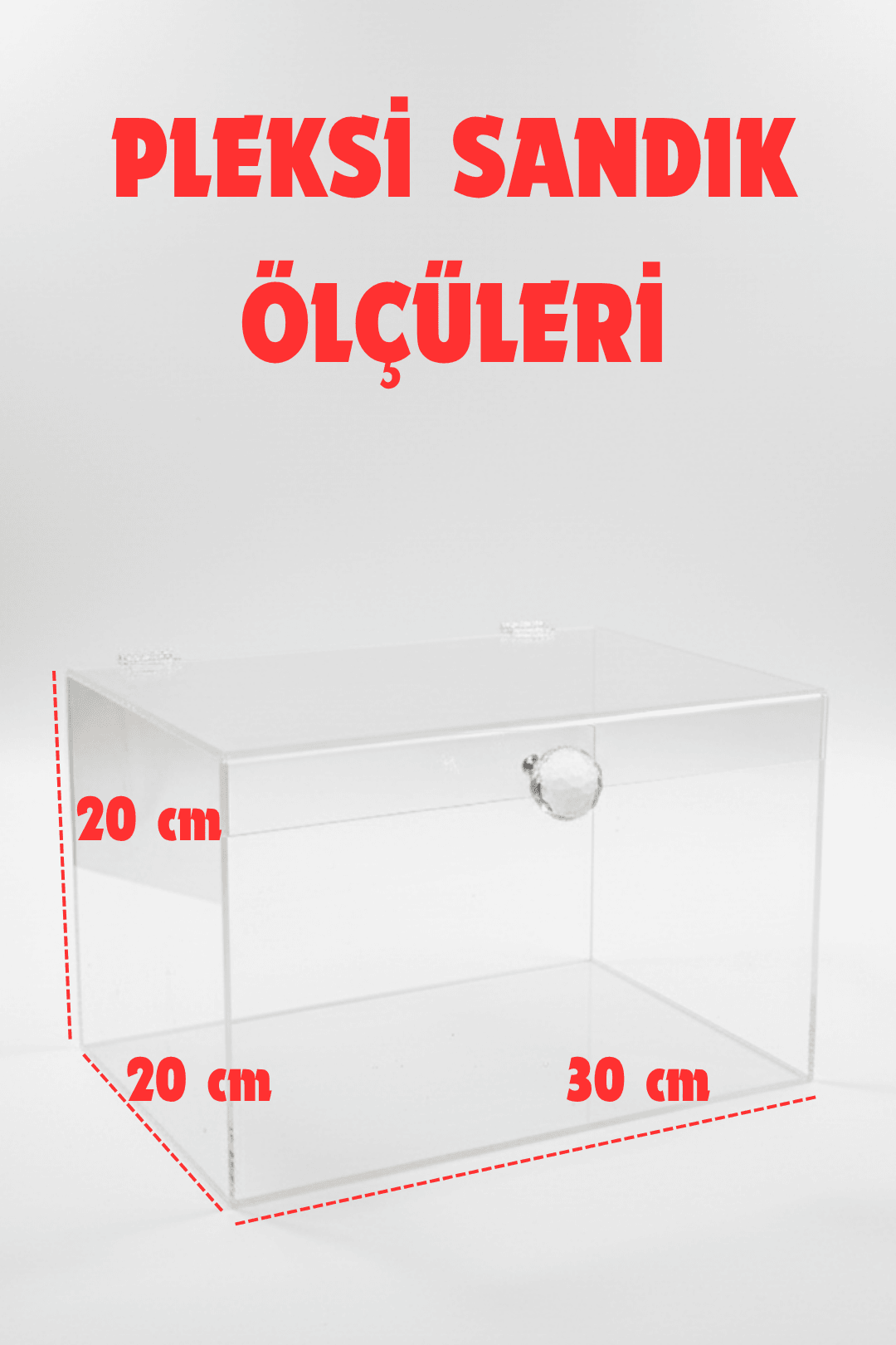 Pleksi Çeyiz Sandığı - Pleksi Kutu - Menteşeli Pleksi Sandık