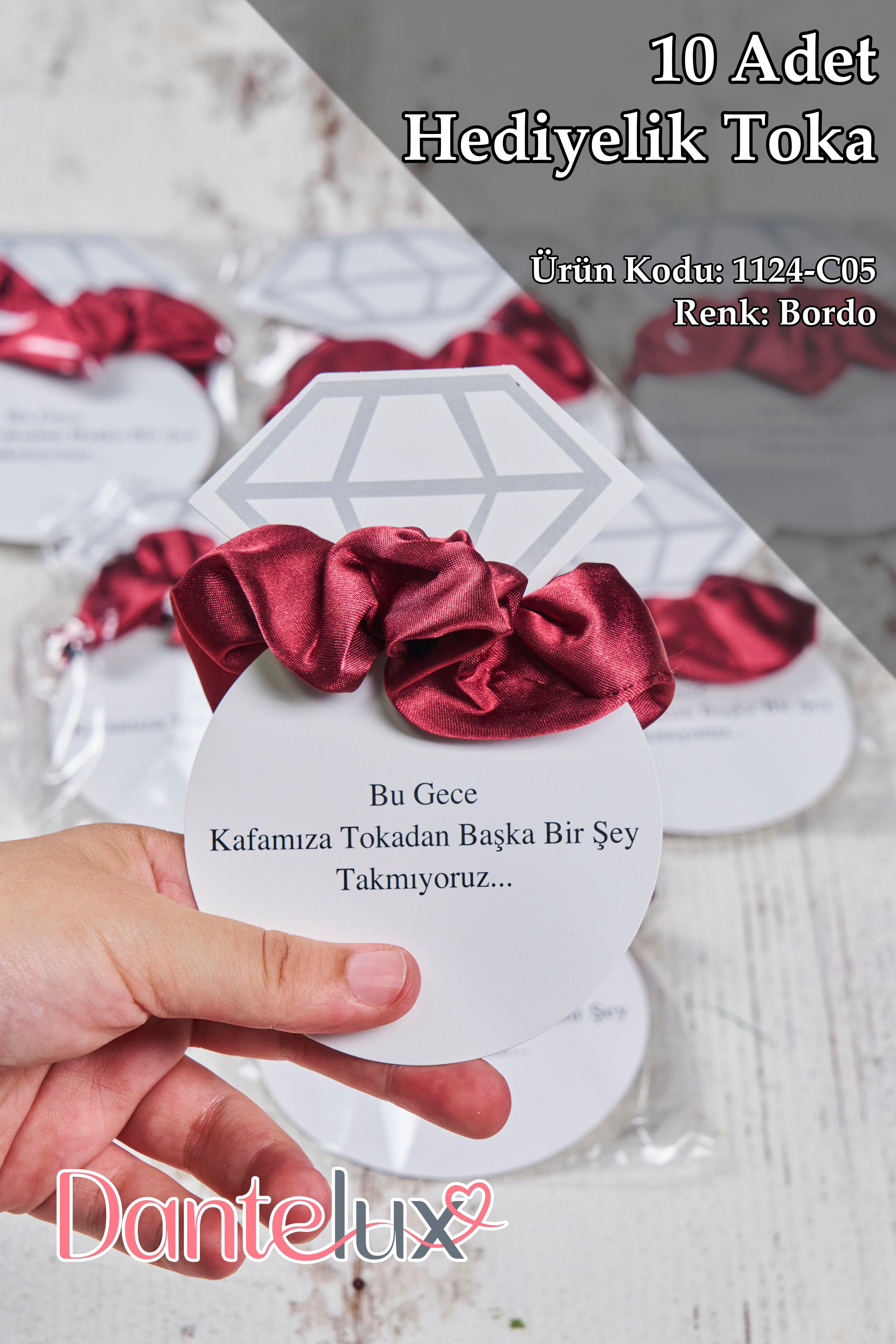 10 Hediyelik Toka - Söz & Nişan & Kına Hediyesi - BORDO