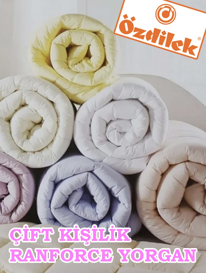 Ranforce Beyaz Yorgan - Çift Kişilik