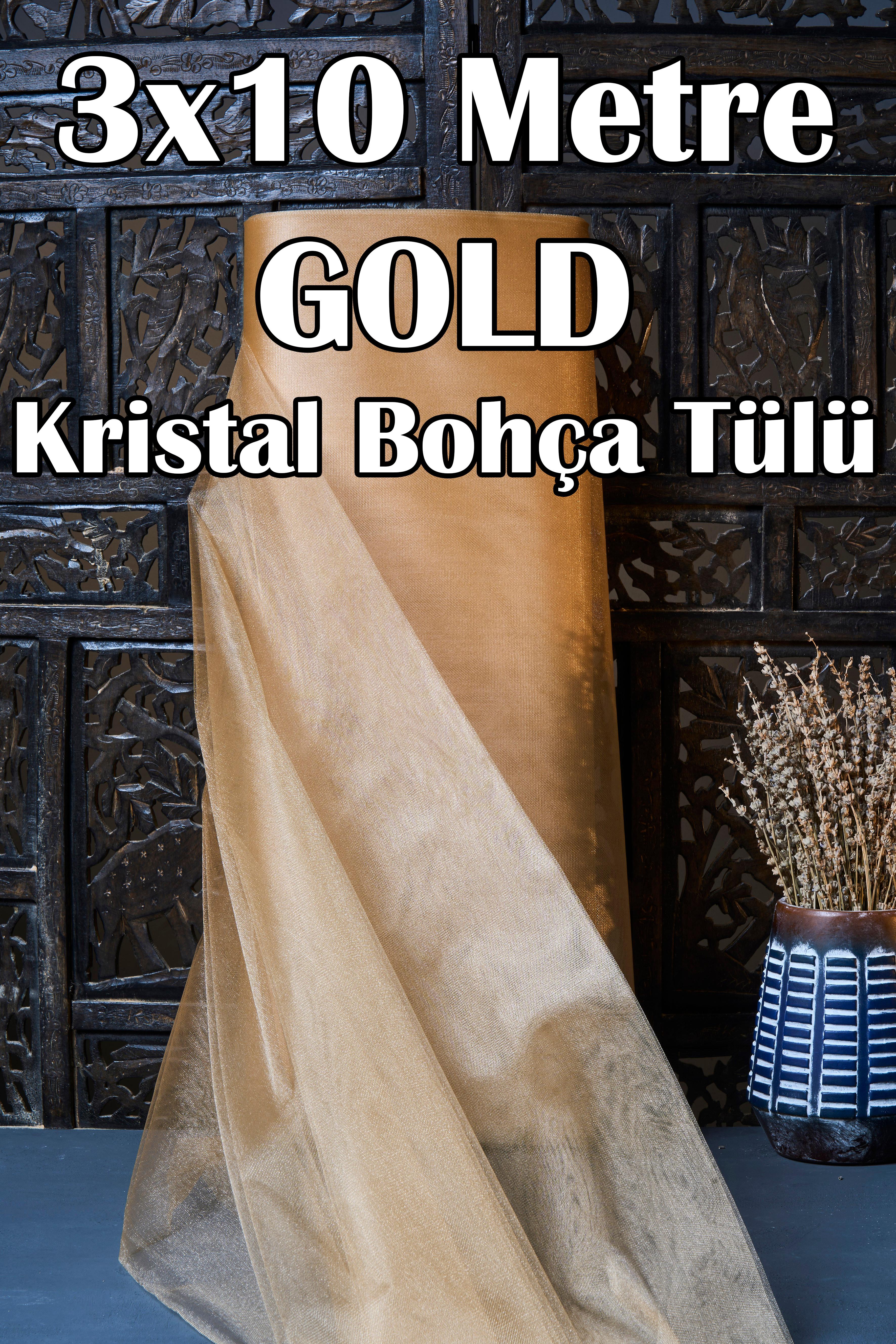 Çok Amaçlı Kristal Tül (Bohça Tülü) 3x10 Metre - GOLD