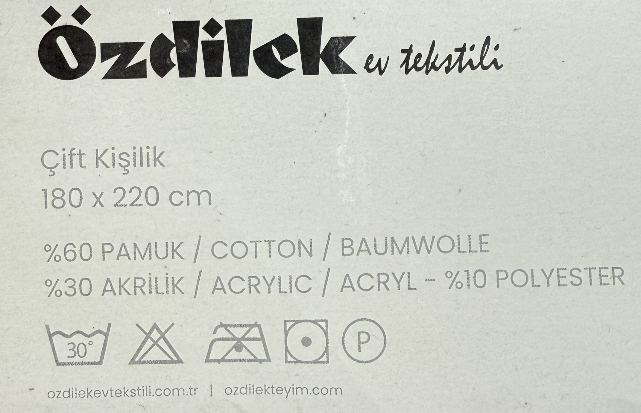 Ponponlu Pamuklu Çift Taraflı Battaniye (Çift Kişilik) 180x220 cm - GRİ