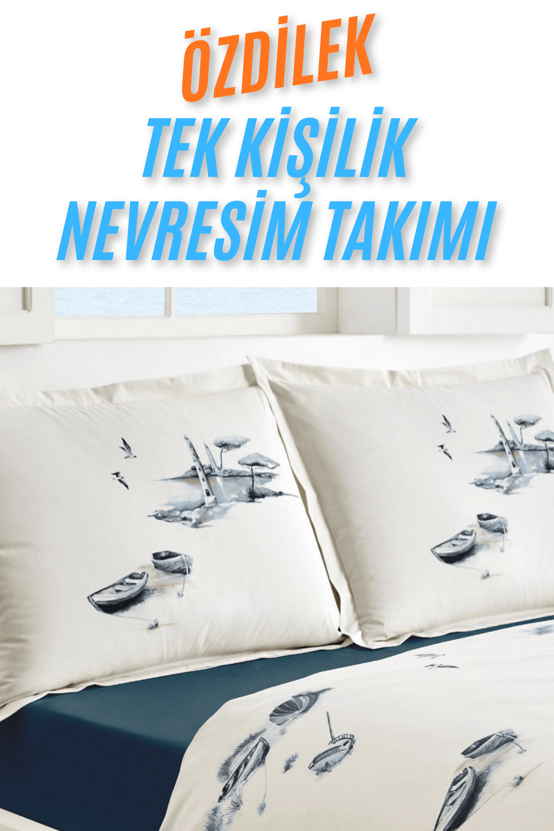 %100 Pamuklu Tek Kişilik Nevresim Takımı (3 Parça) Sınırlı Stok - 17. Model