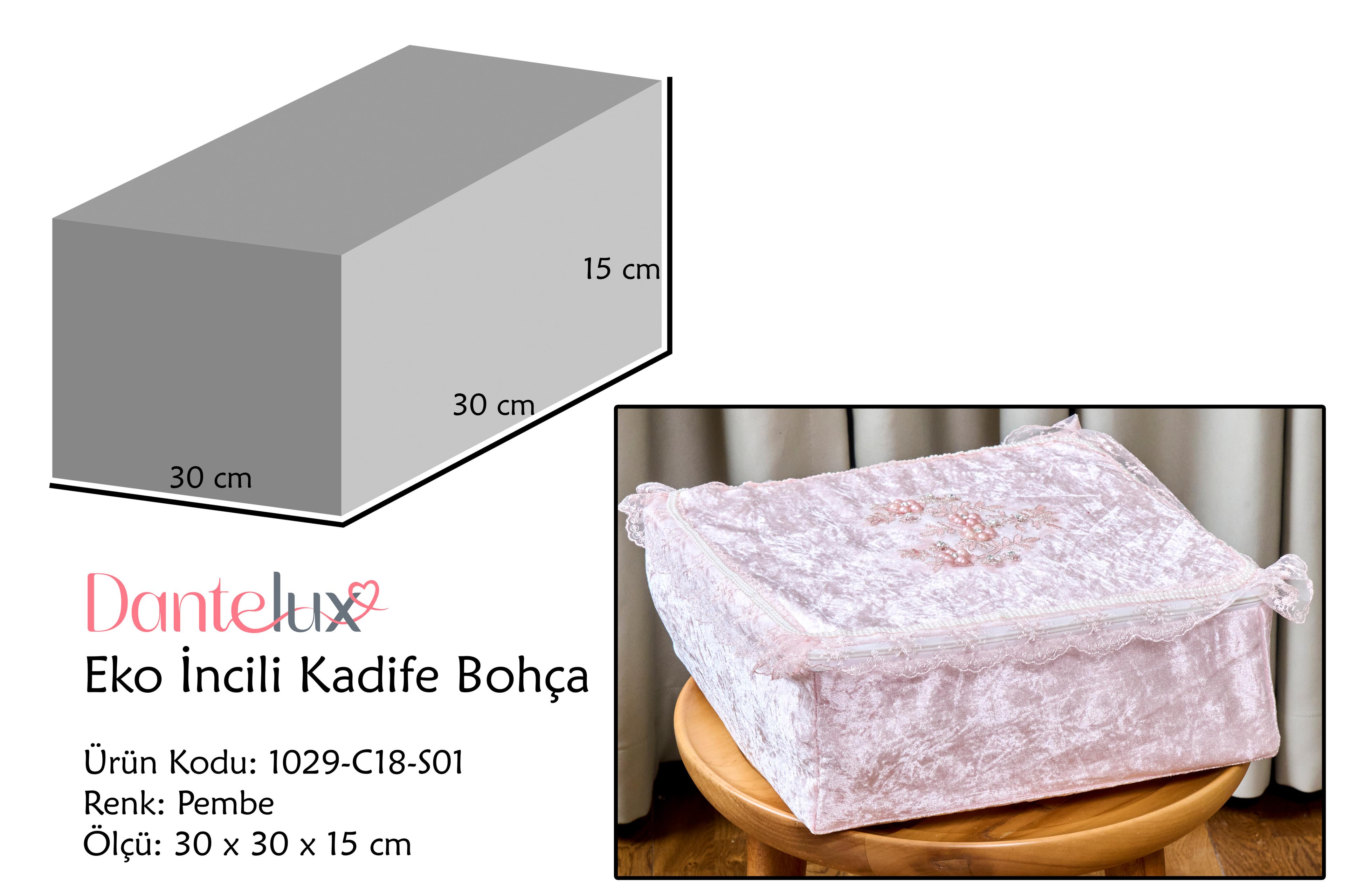 Eko İncili Kadife Hurç Bohça