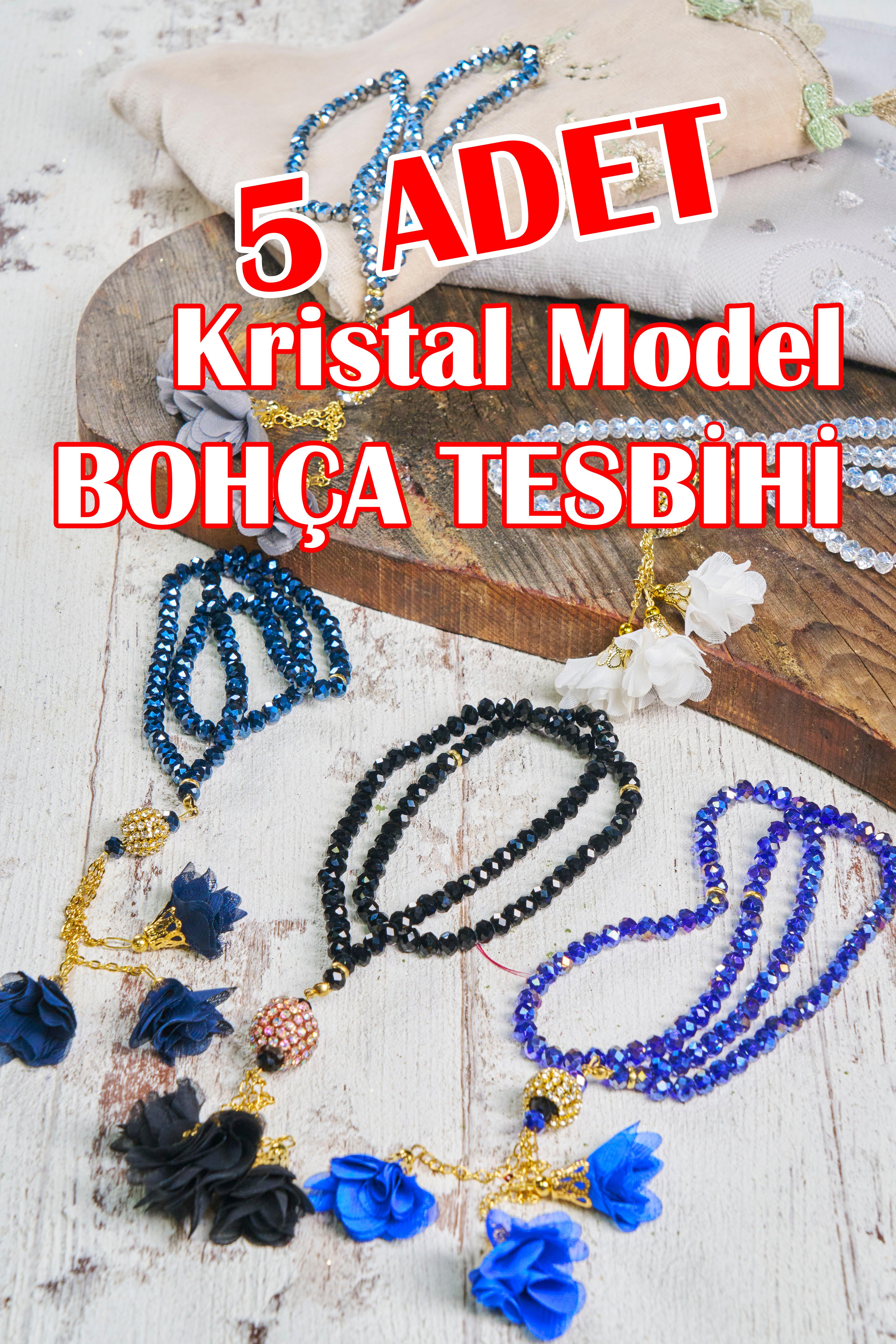 5 Adet Kristal Model Bohça Tesbihi
