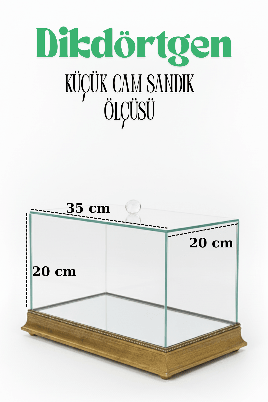Dikdörtgen Cam Çeyiz Sandığı - Çeyizlik Cam Sandık