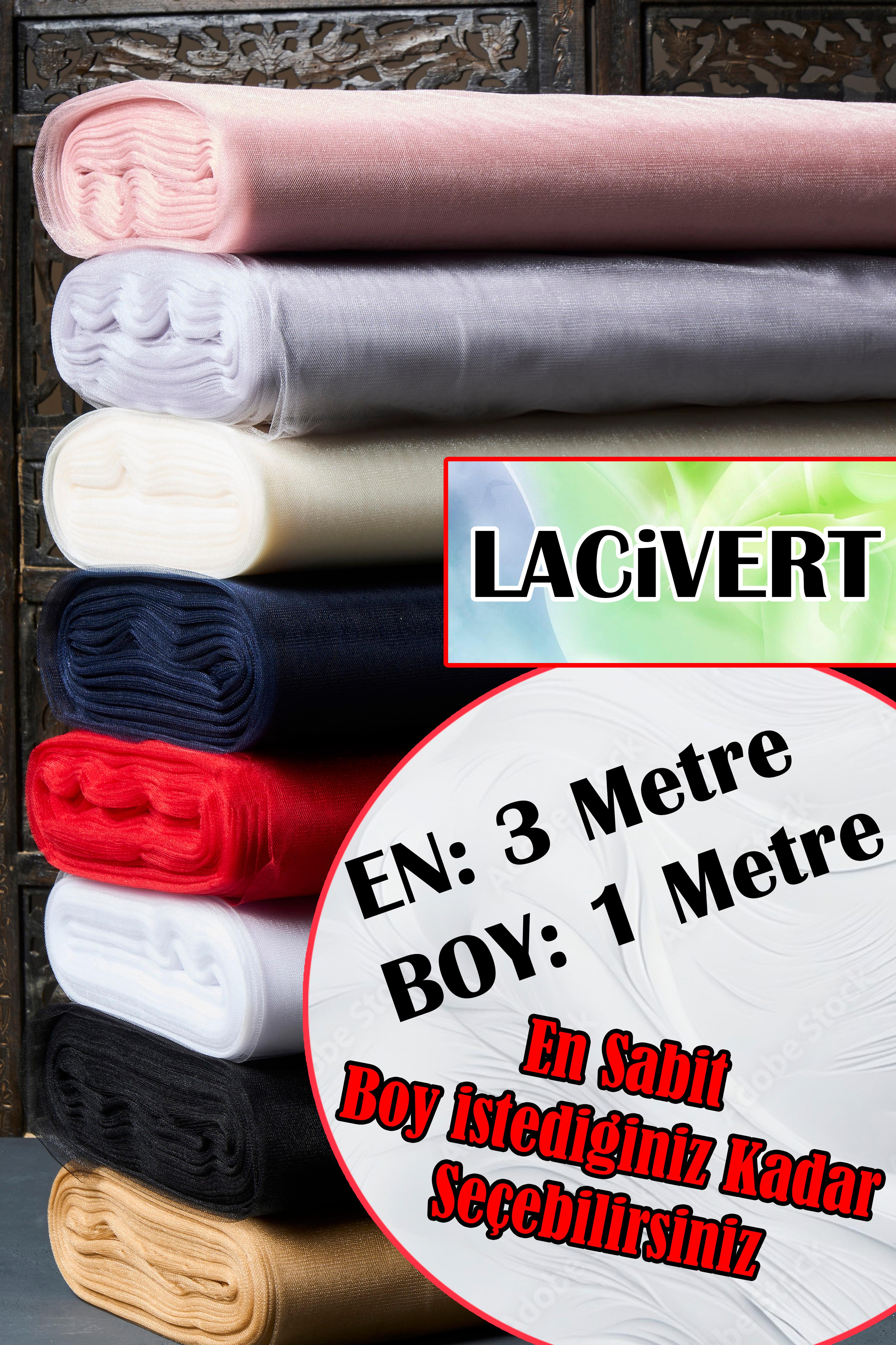 Çok Amaçlı Kristal Tül (Bohça Tülü) Metrelik - En: 3 Metre / Boy: 1 Metre - LACİVERT