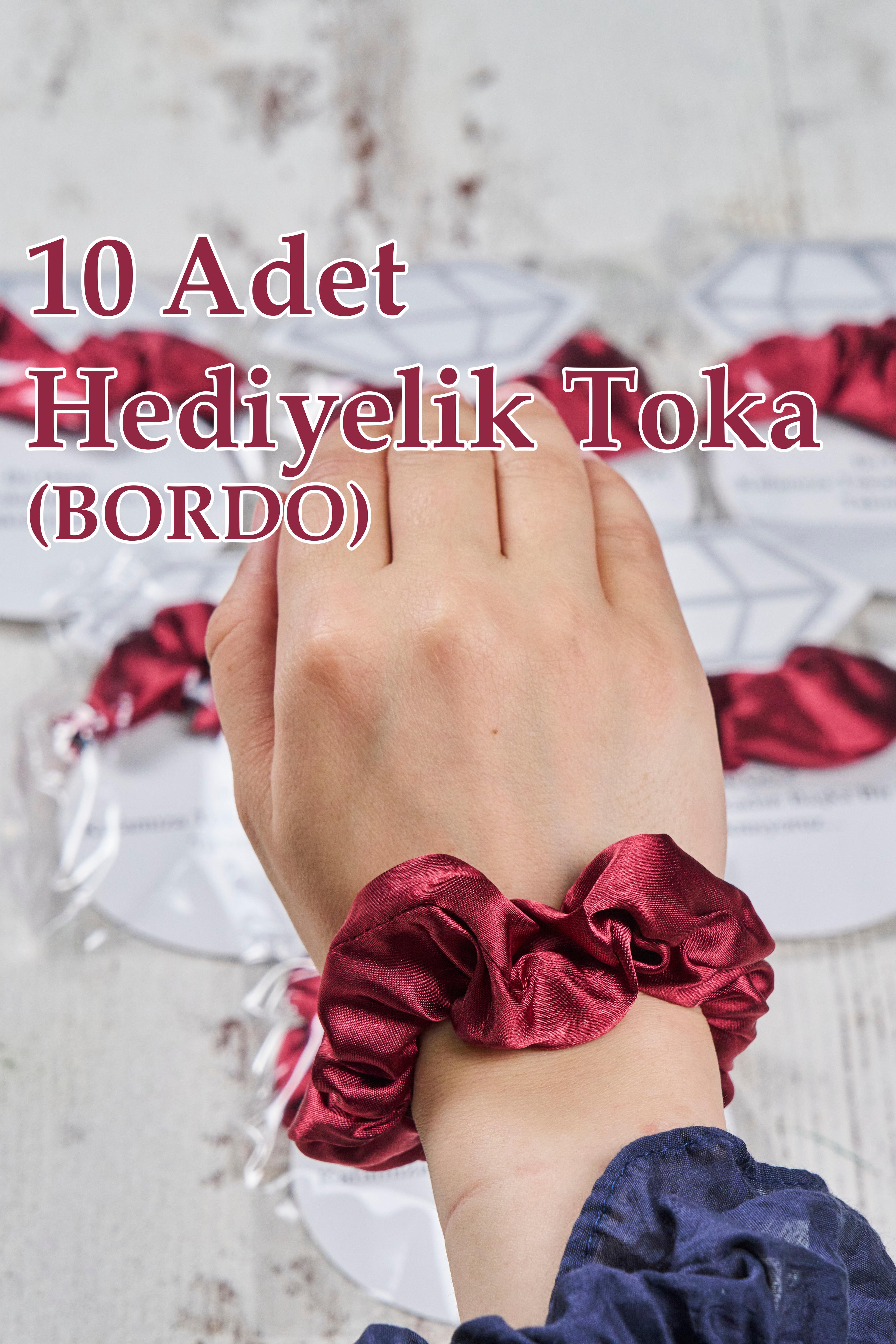 10 Hediyelik Toka - Söz & Nişan & Kına Hediyesi - BORDO