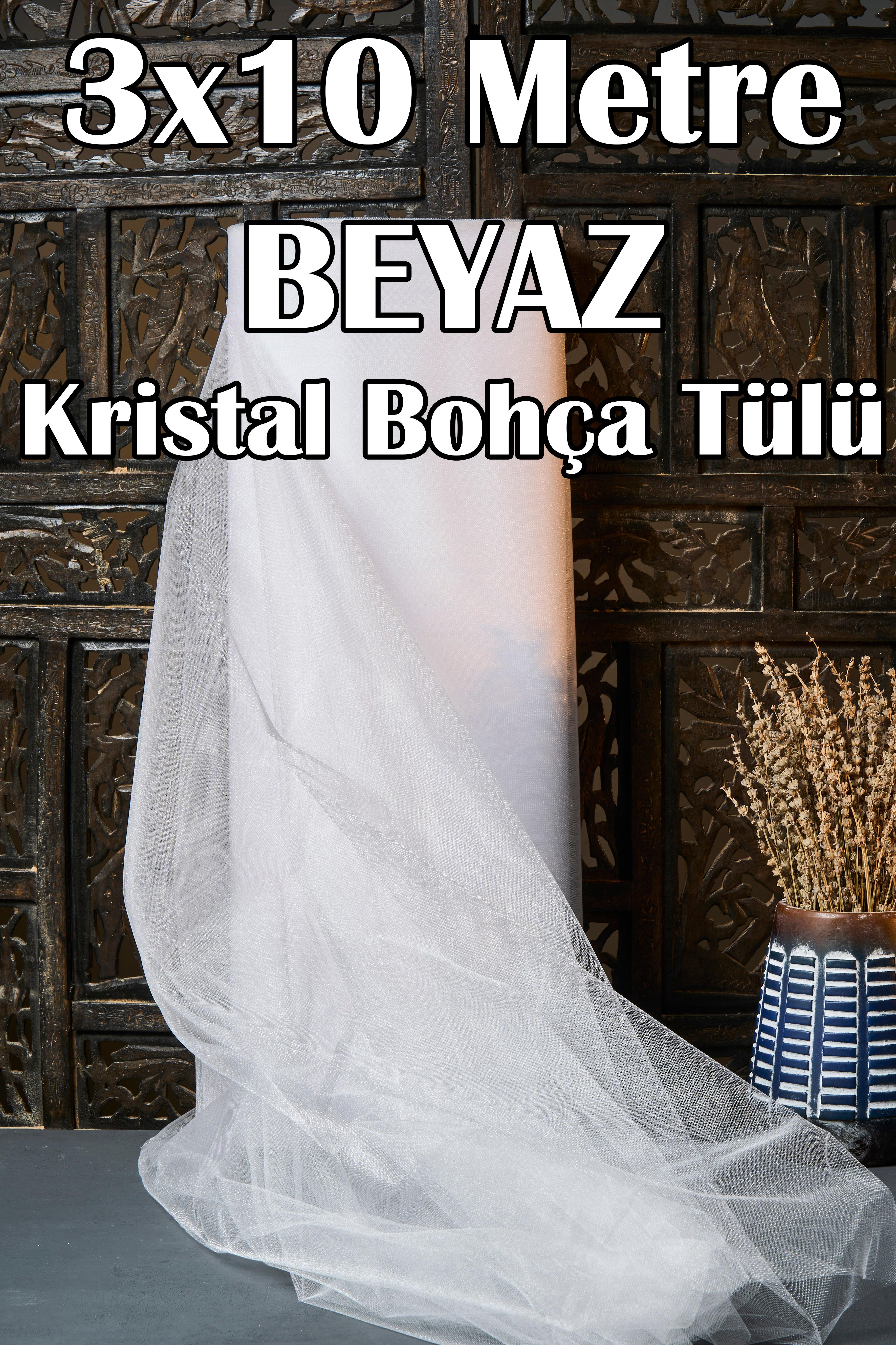 Çok Amaçlı Kristal Tül (Bohça Tülü) 3x10 Metre - BEYAZ