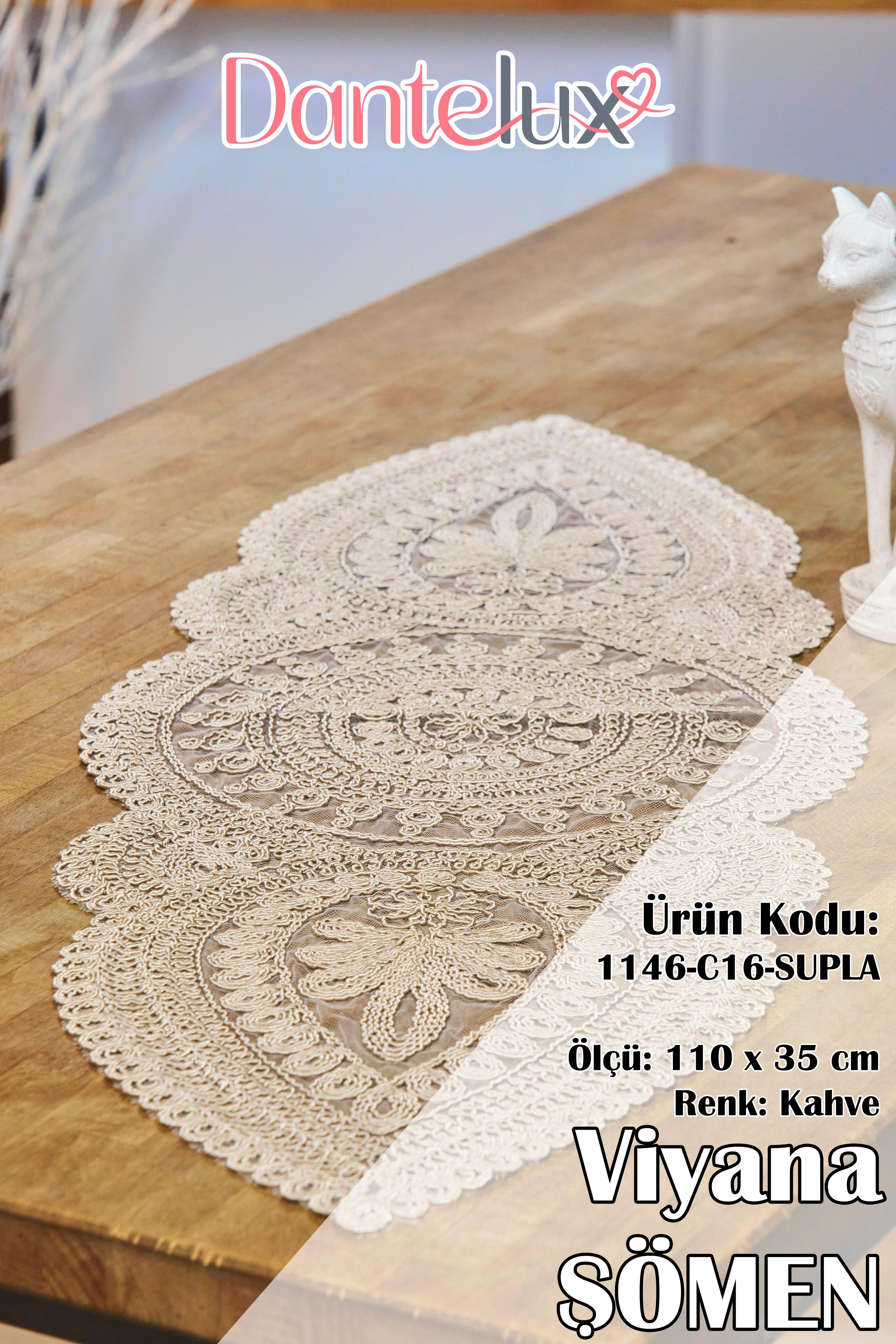 Viyana Örme Tek Şömen (110x35 cm) - KAHVE