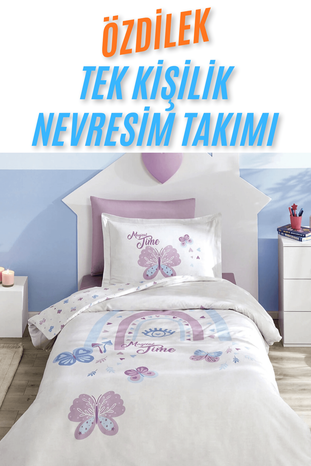%100 Pamuklu Tek Kişilik Nevresim Takımı (3 Parça) Sınırlı Stok - 16. Model