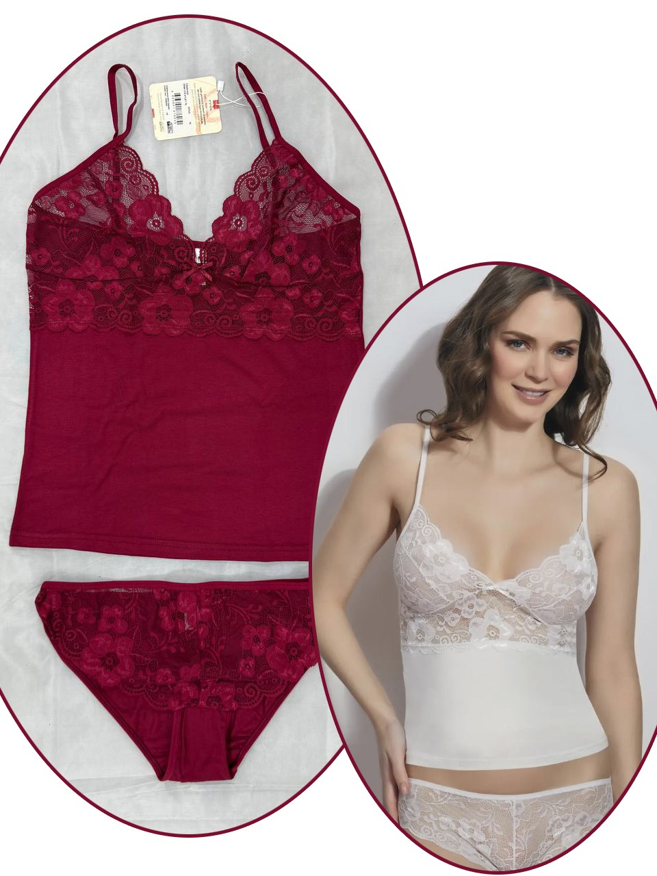 1376 Atlet Külot Seti (2'Li Set) - BORDO