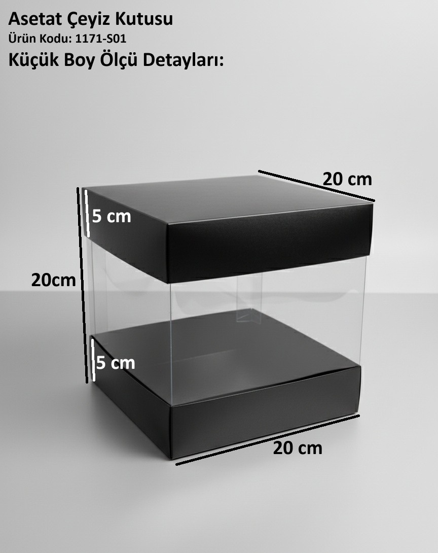 Asetat Çeyiz Kutusu (Şeffaf - Katlanabilir - Pratik Kurulum)