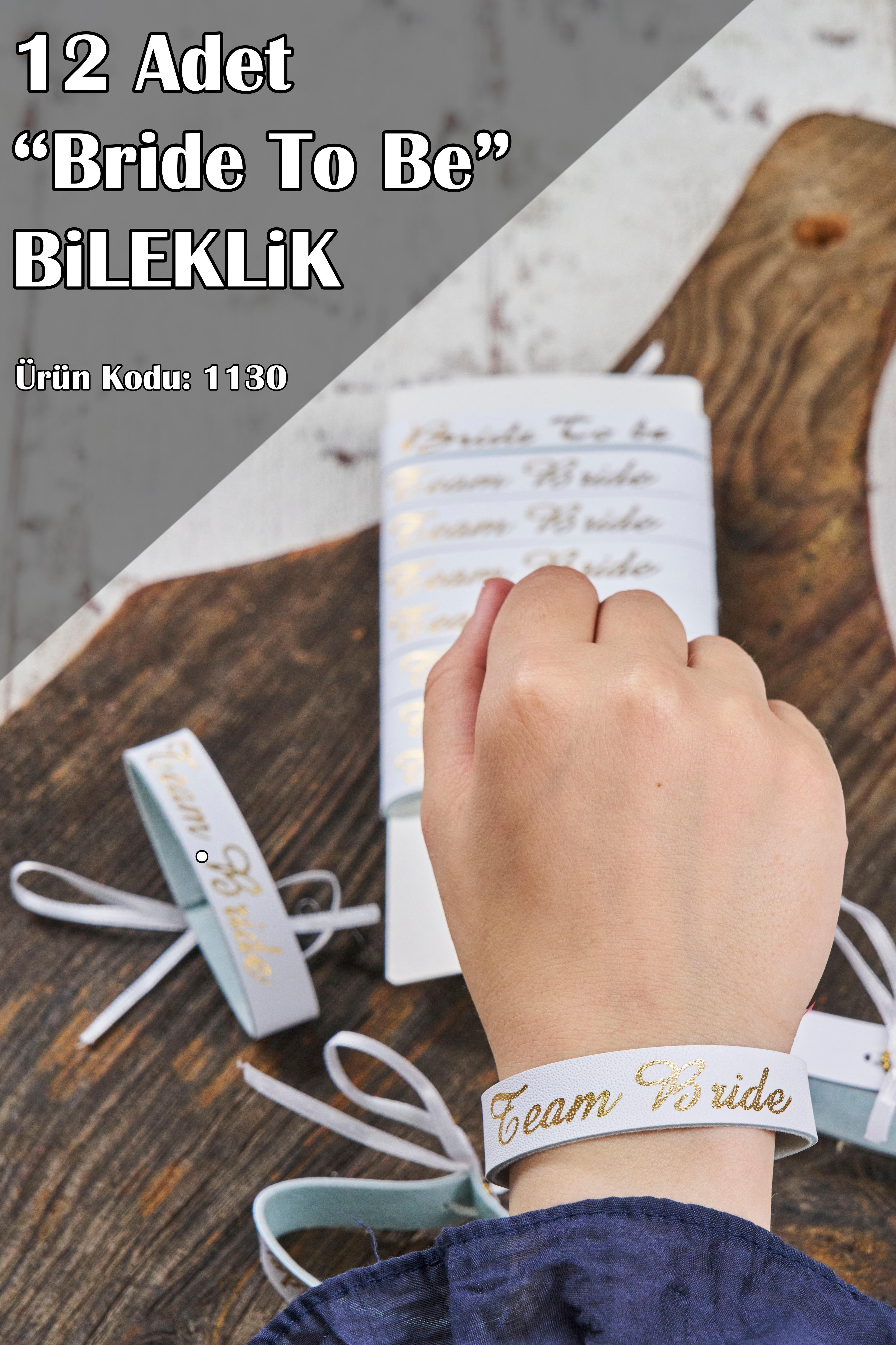 12 Adet "Team Bride" Bileklik