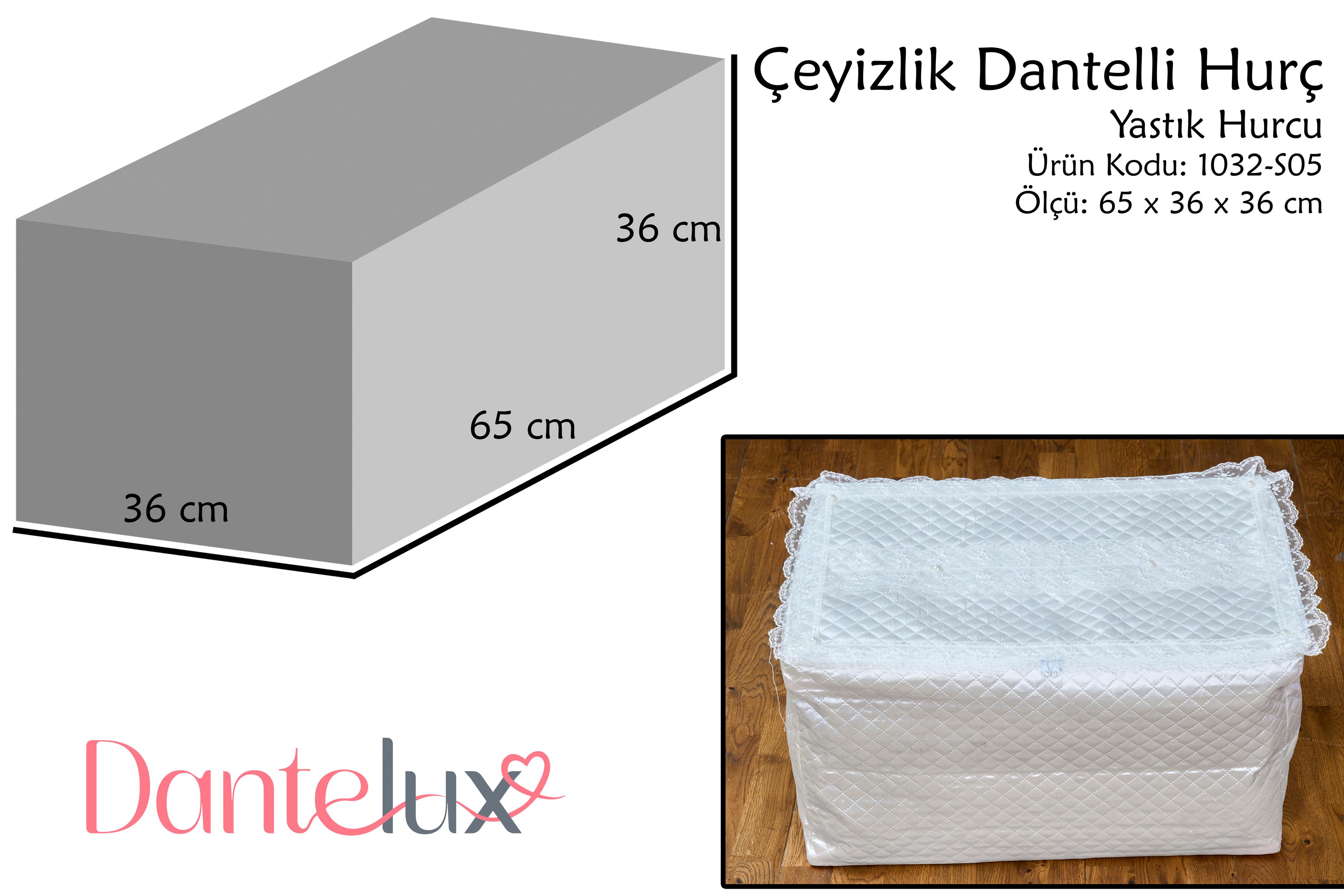 Çeyizlik Dantelli Hurç - Yastık Hurcu