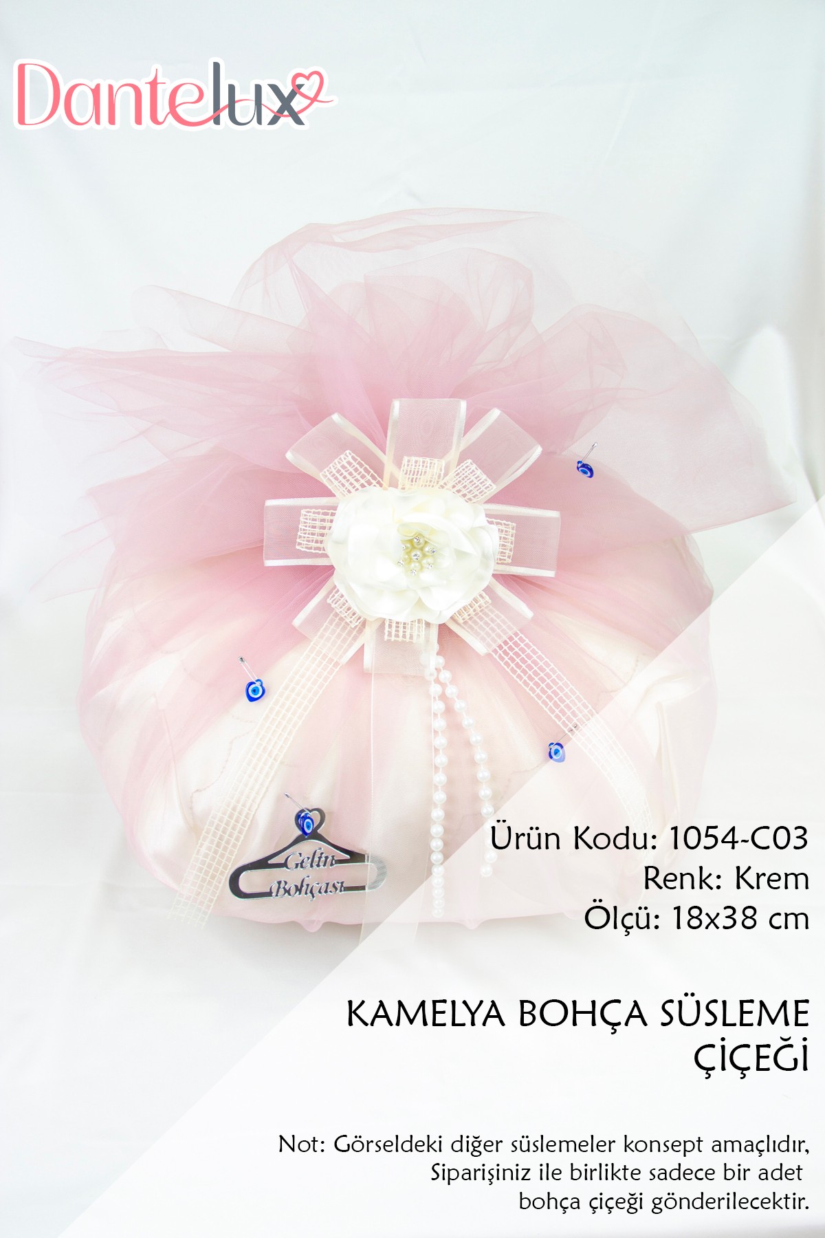 Kamelya Bohça Süsleme Çiçeği