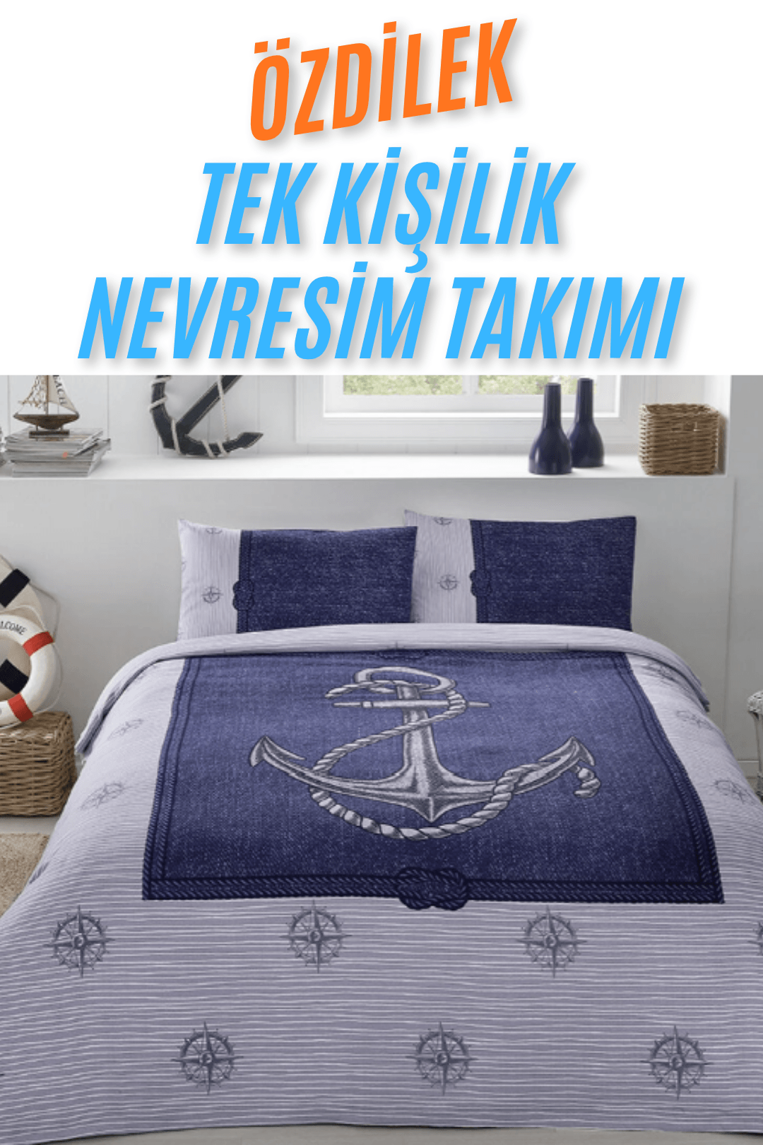 %100 Pamuklu Tek Kişilik Nevresim Takımı (3 Parça) Sınırlı Stok - 15. Model