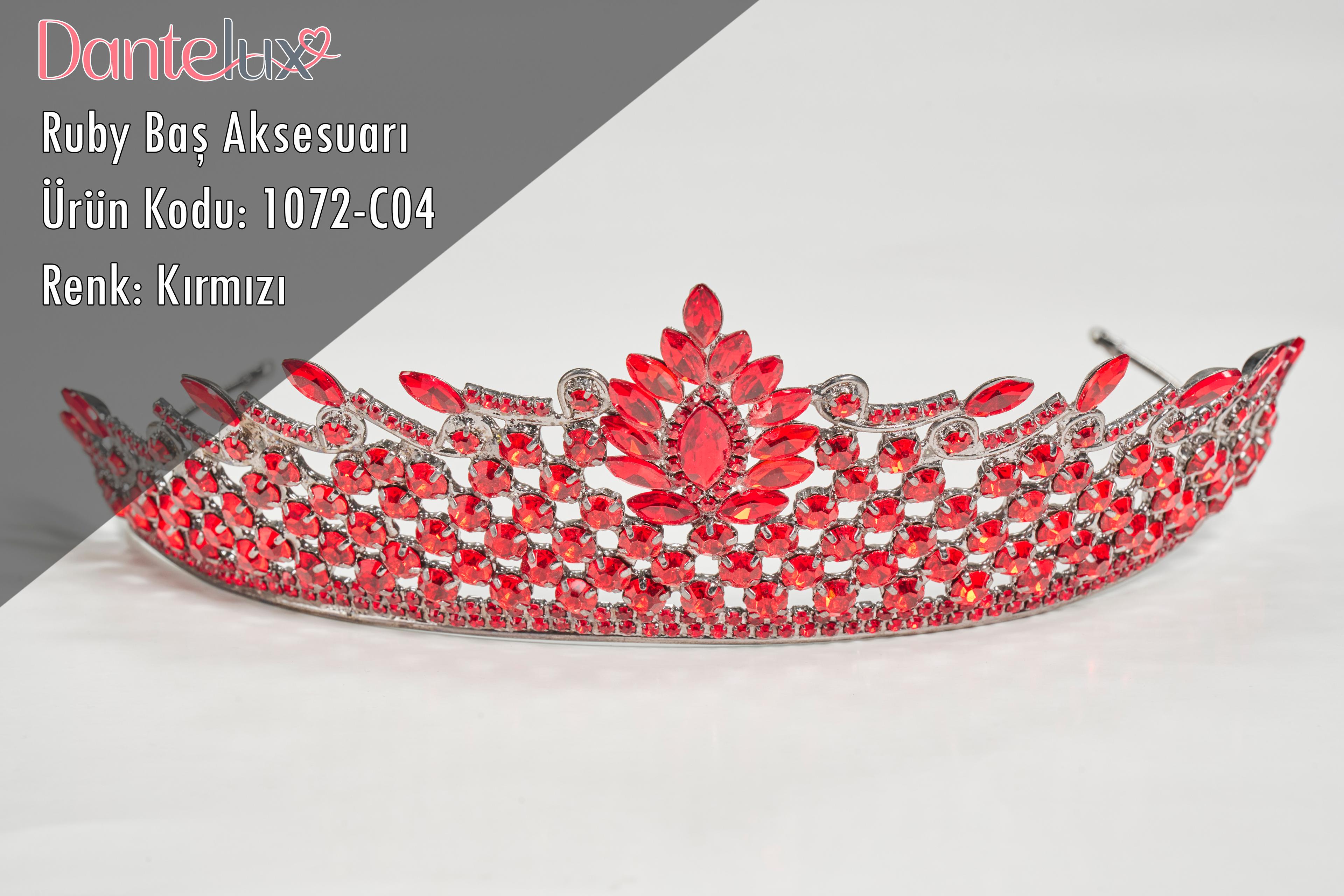 Ruby Gelin Tacı Baş Aksesuarı - KIRMIZI