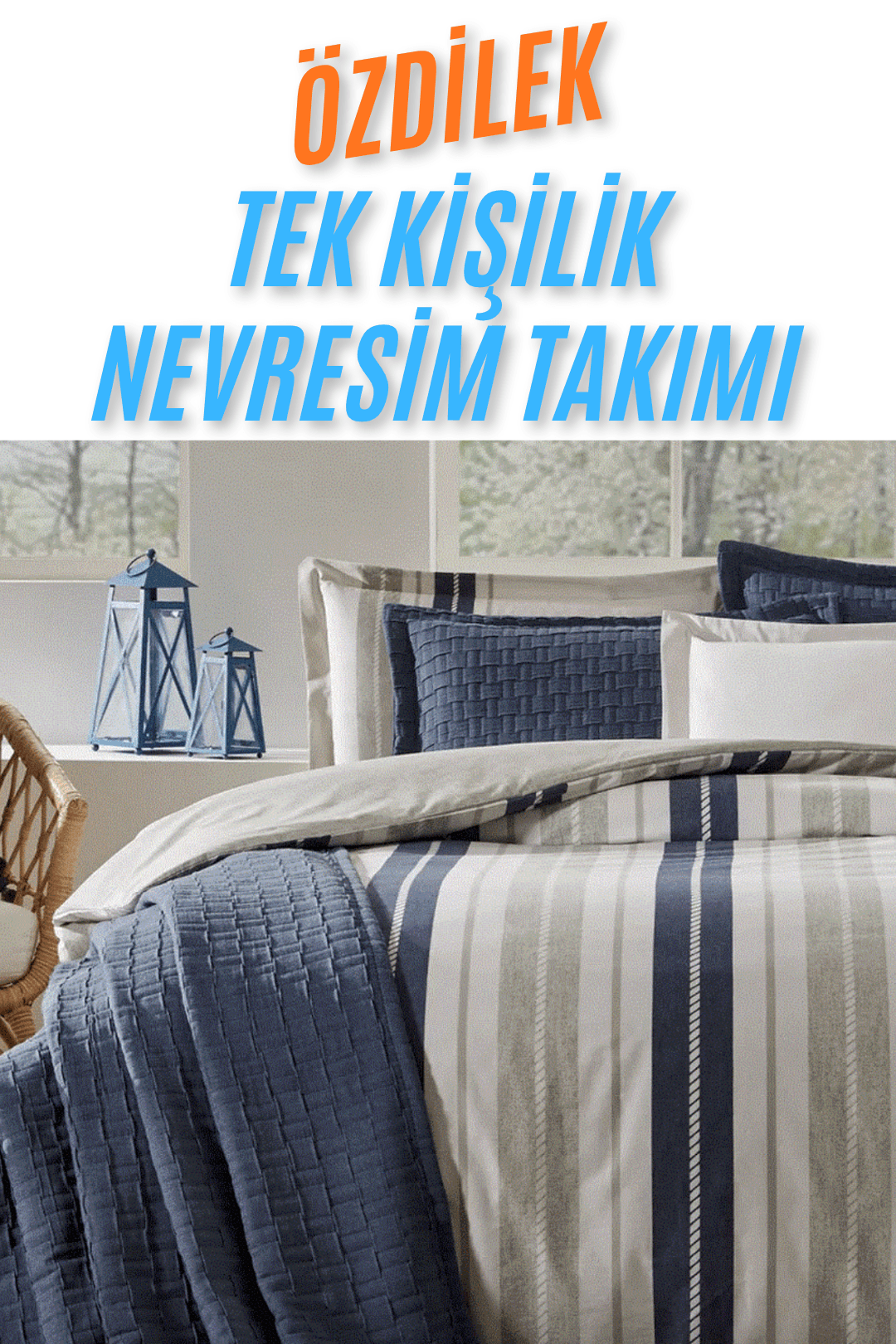 %100 Pamuklu Tek Kişilik Nevresim Takımı (3 Parça) Sınırlı Stok - 8. Model