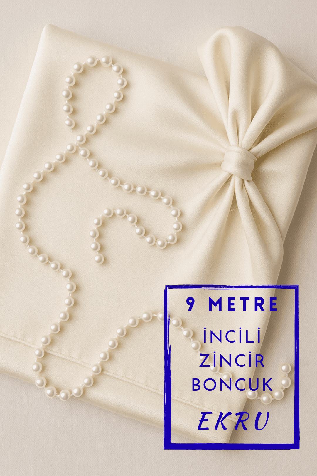 9 Metre İncili Zincir Boncuk - Bohça Süsleme Boncuğu