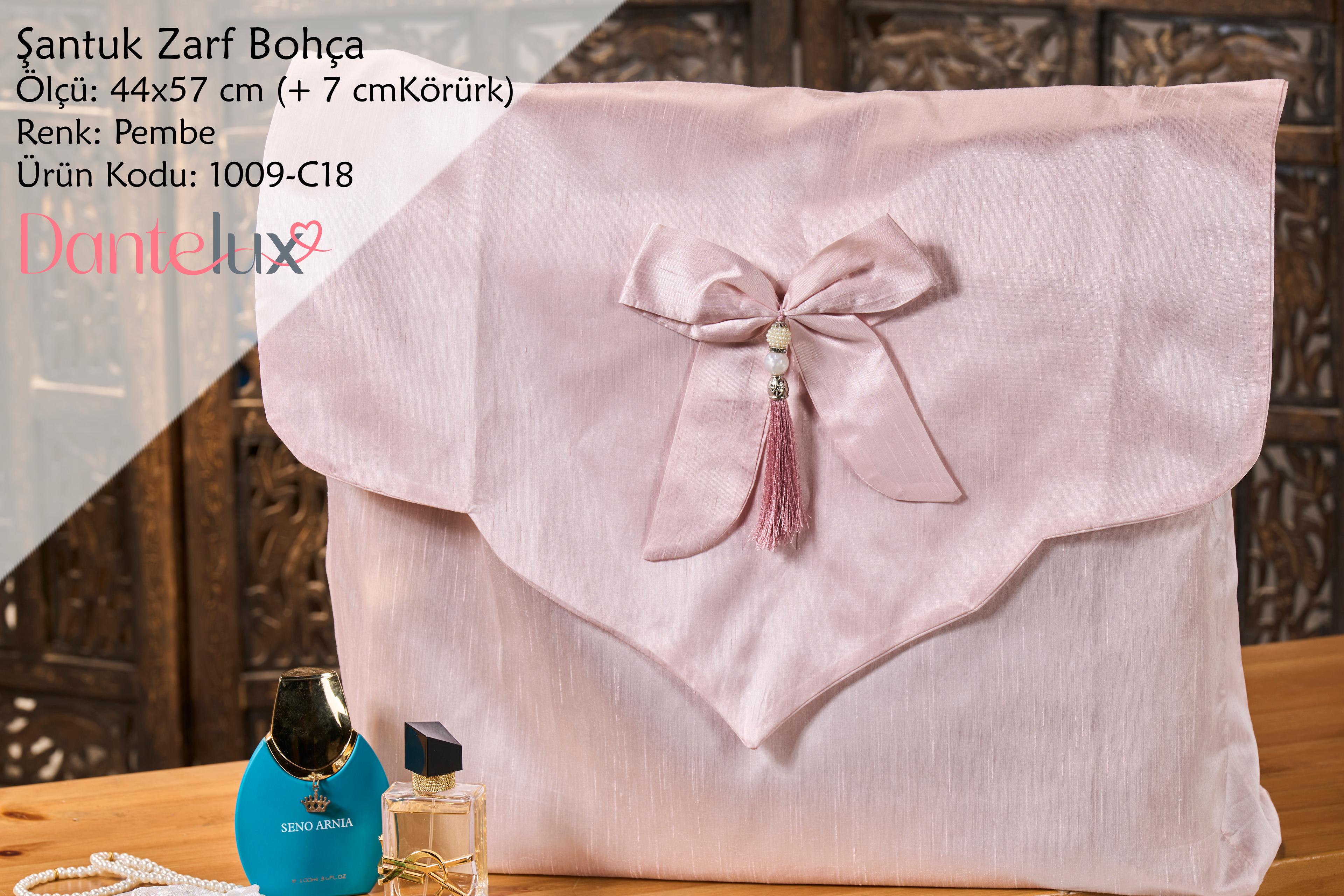 Şantuk Fionklu Zarf Bohça - PEMBE