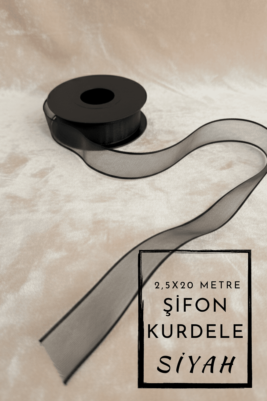 Şifon Kurdele (2,5 x 20 Metre) Tül Bohça Süsleme Kurdelesi
