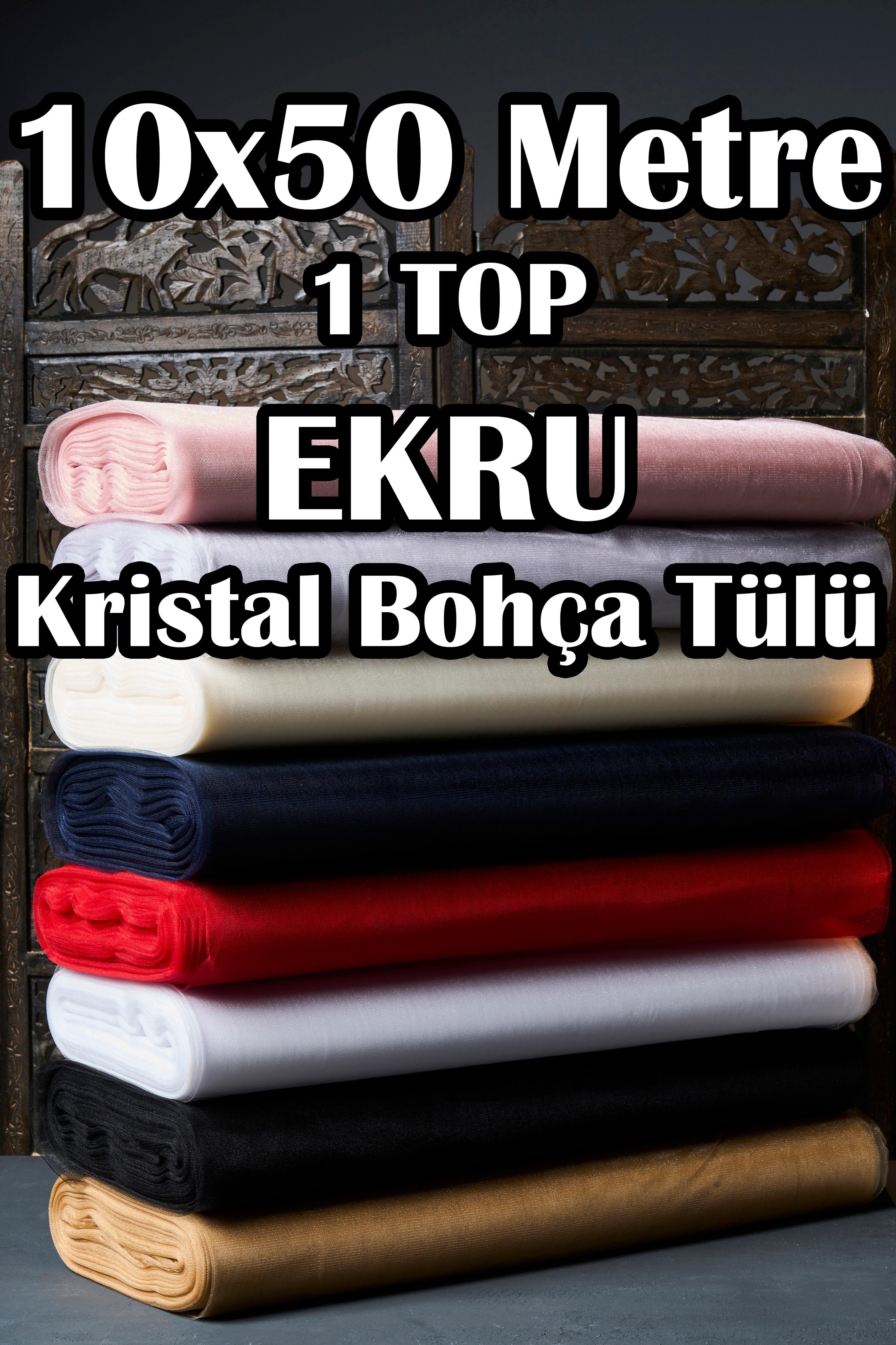 Çok Amaçlı Kristal Tül (Bohça Tülü) 3x50 Metre (1 Top) - EKRU