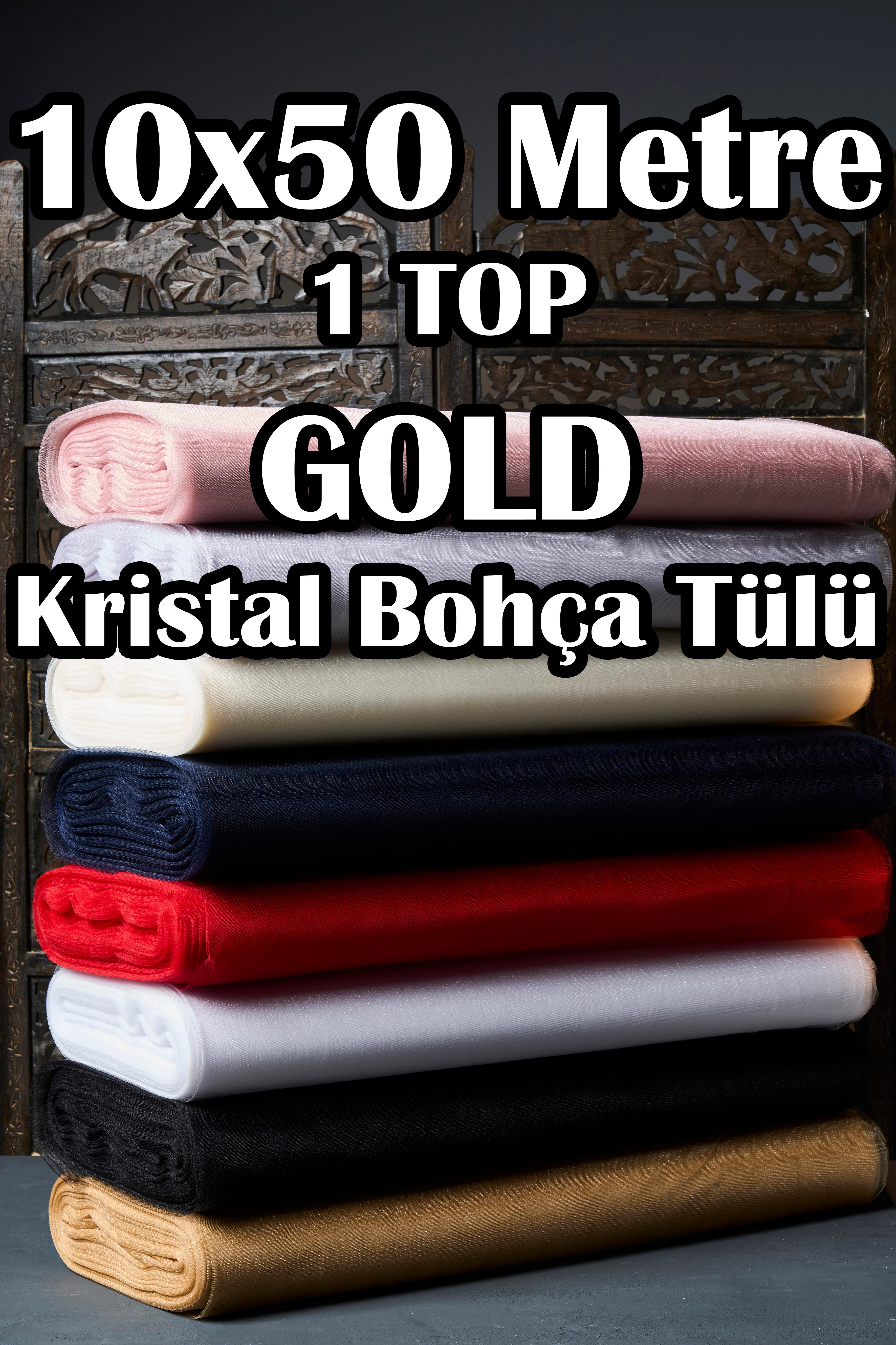 Çok Amaçlı Kristal Tül (Bohça Tülü) 3x50 Metre (1 Top) - GOLD