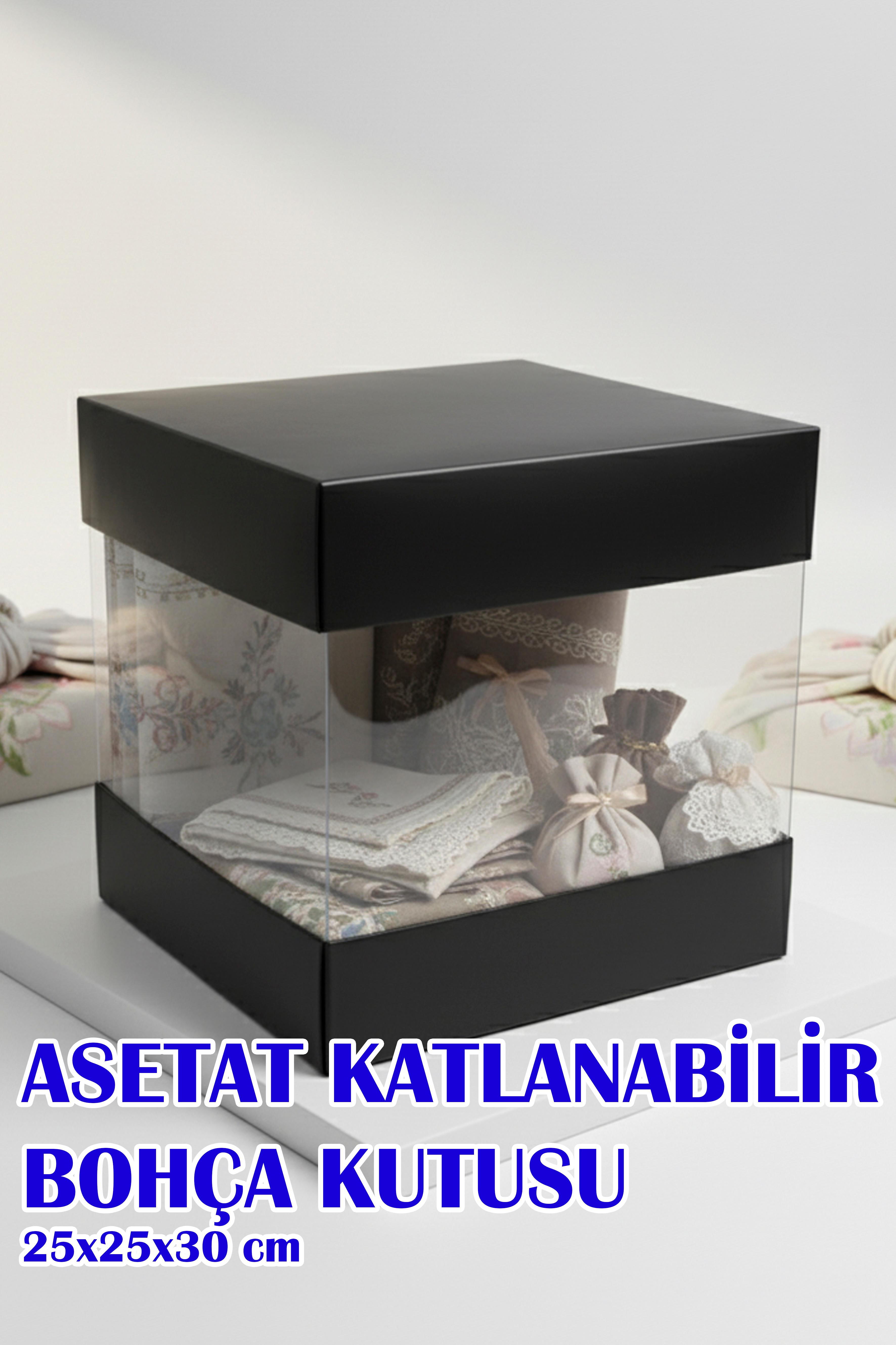 Asetat Çeyiz Kutusu (Şeffaf - Katlanabilir - Pratik Kurulum) - Orta Boy