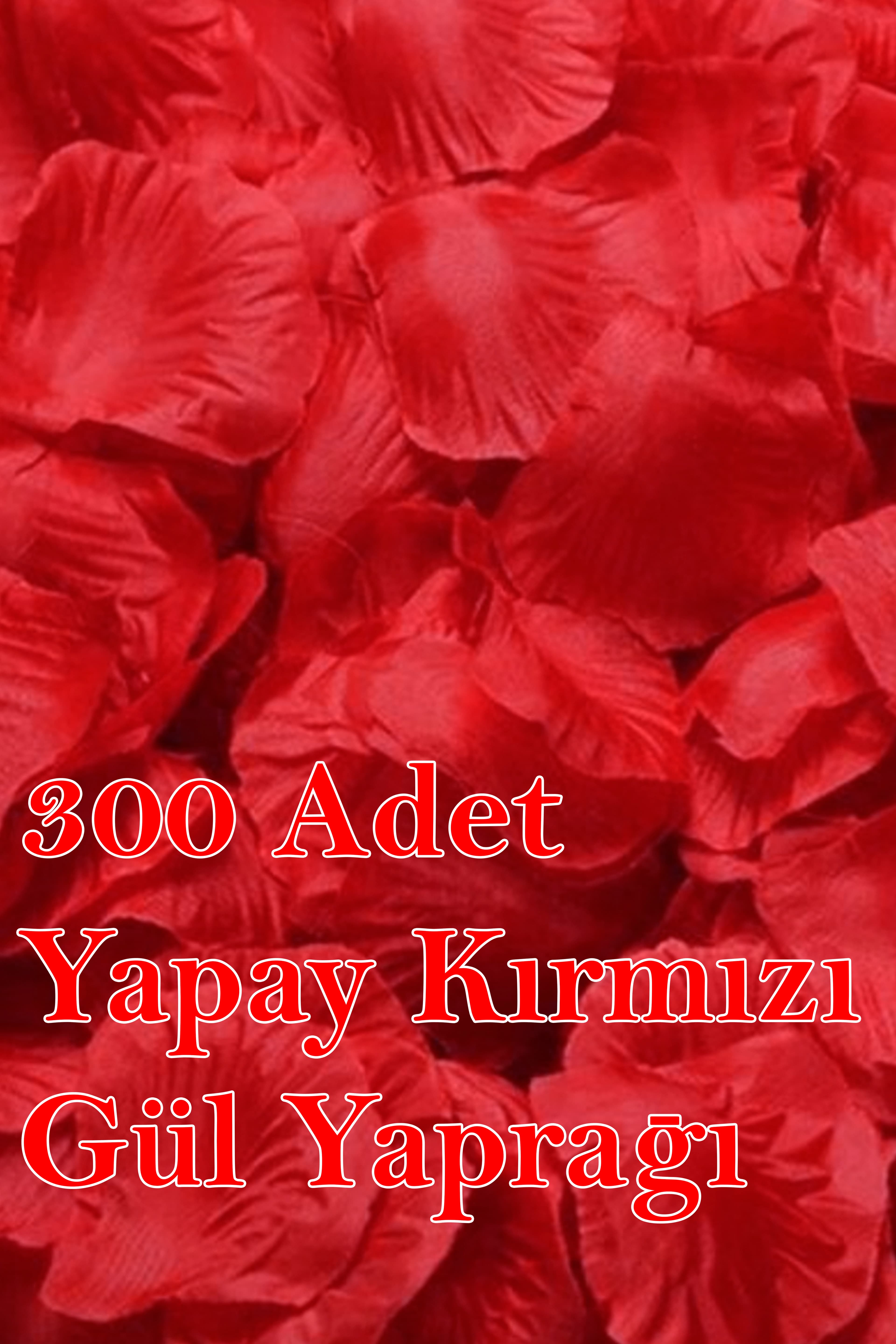300 Adet Kırmızı Yapay Gül Yaprağı