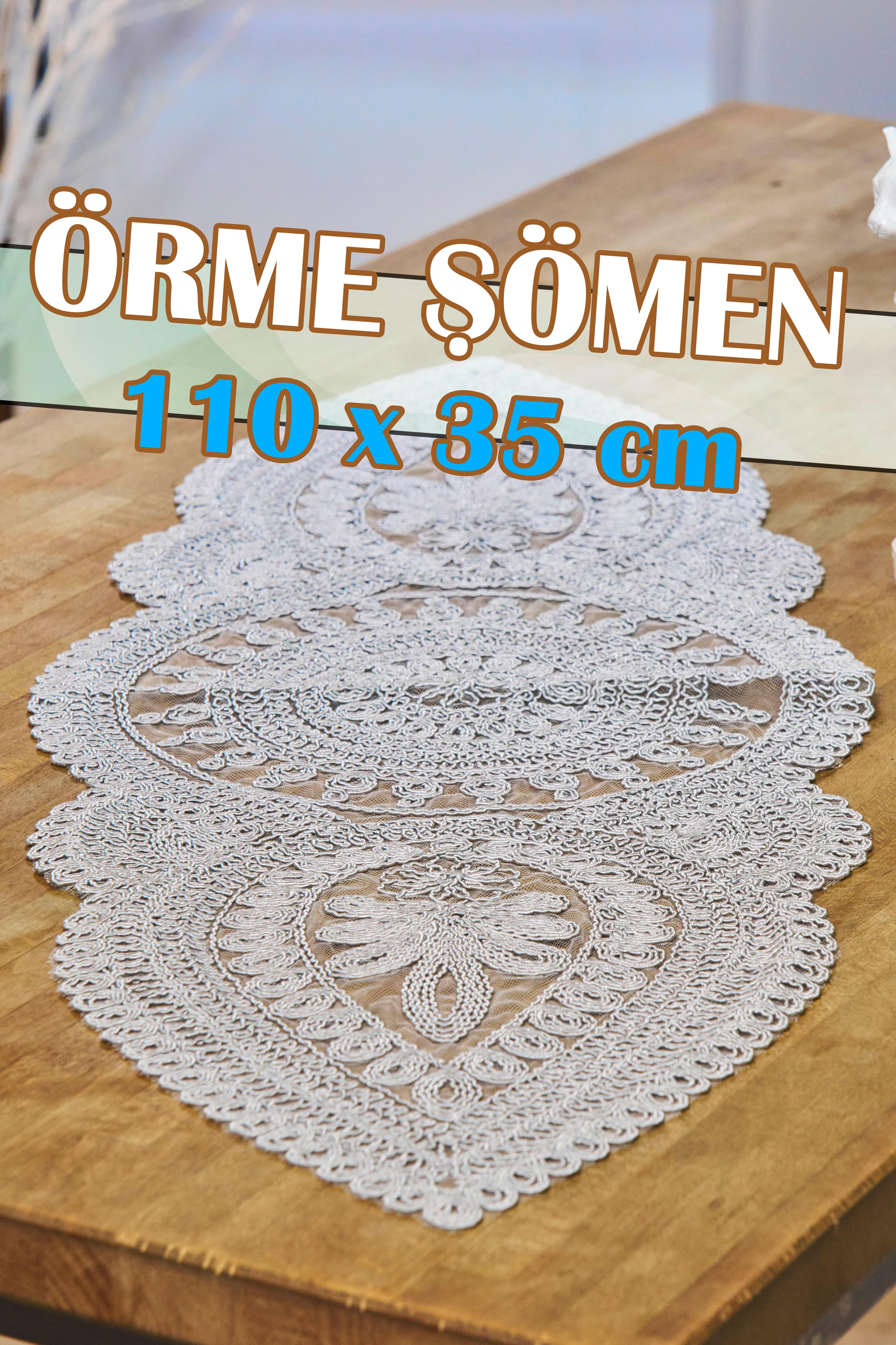 Viyana Örme Tek Şömen (110x35 cm) - GRİ