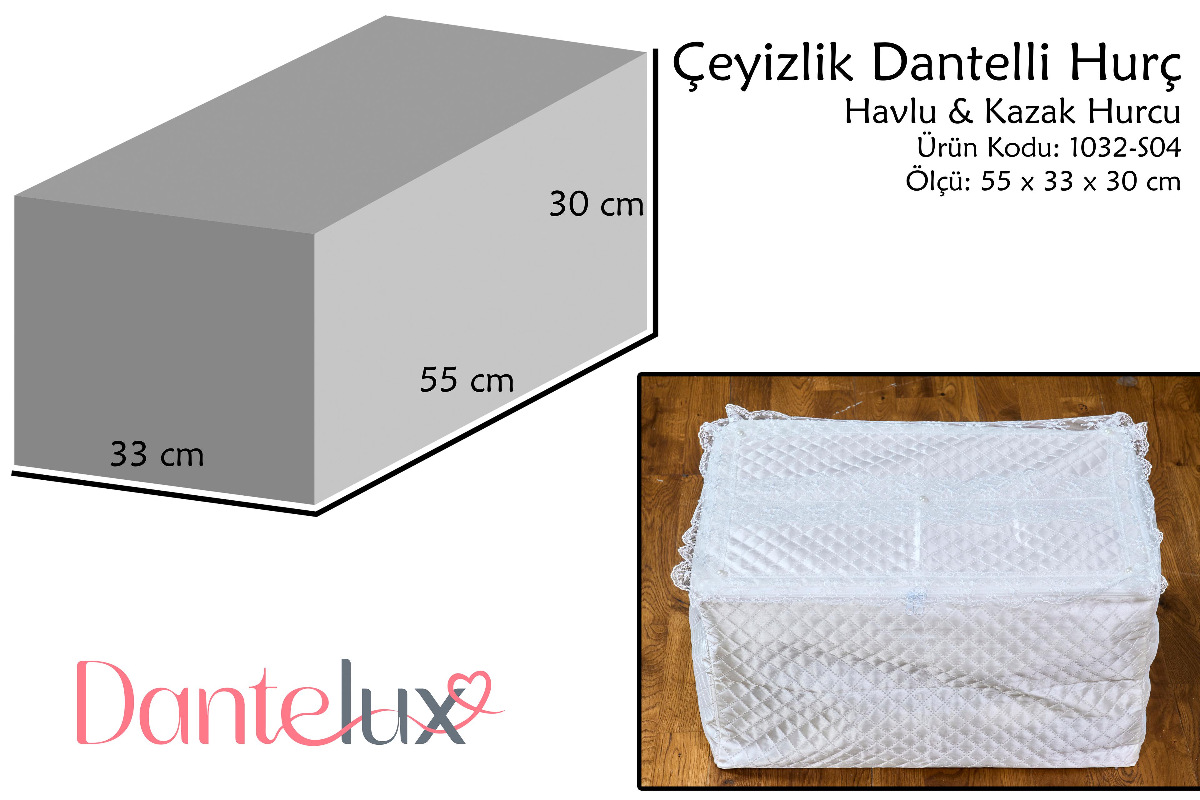 Çeyizlik Dantelli Hurç - Havlu & Kazak Hurcu