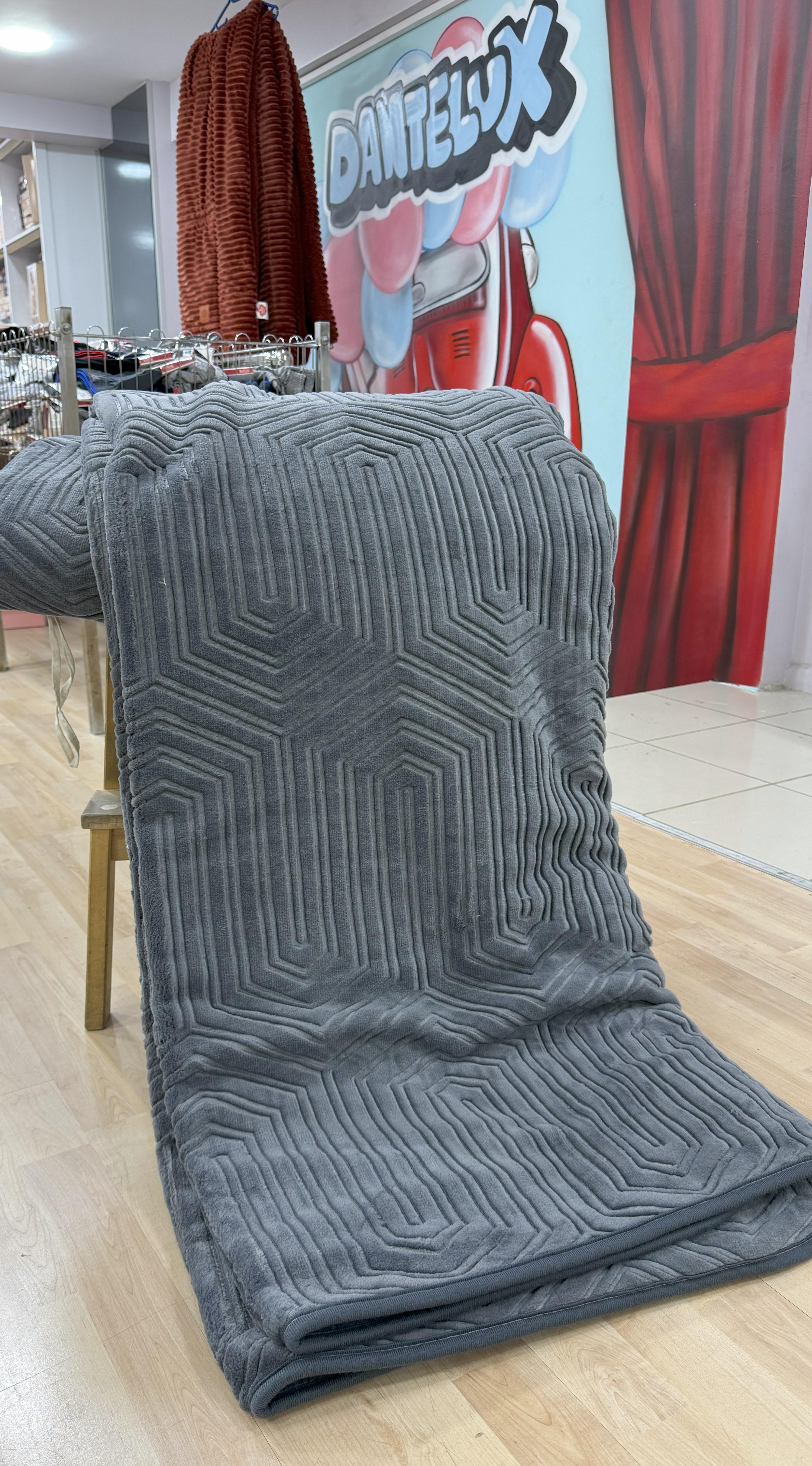 Prestige Çift Kişilik Battaniye - Gri - (220 x 240 cm)