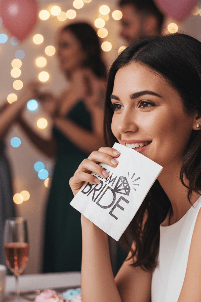 16 Adet Bride Parti Peçetesi (Ölçü: 33x33 cm) - GRİ