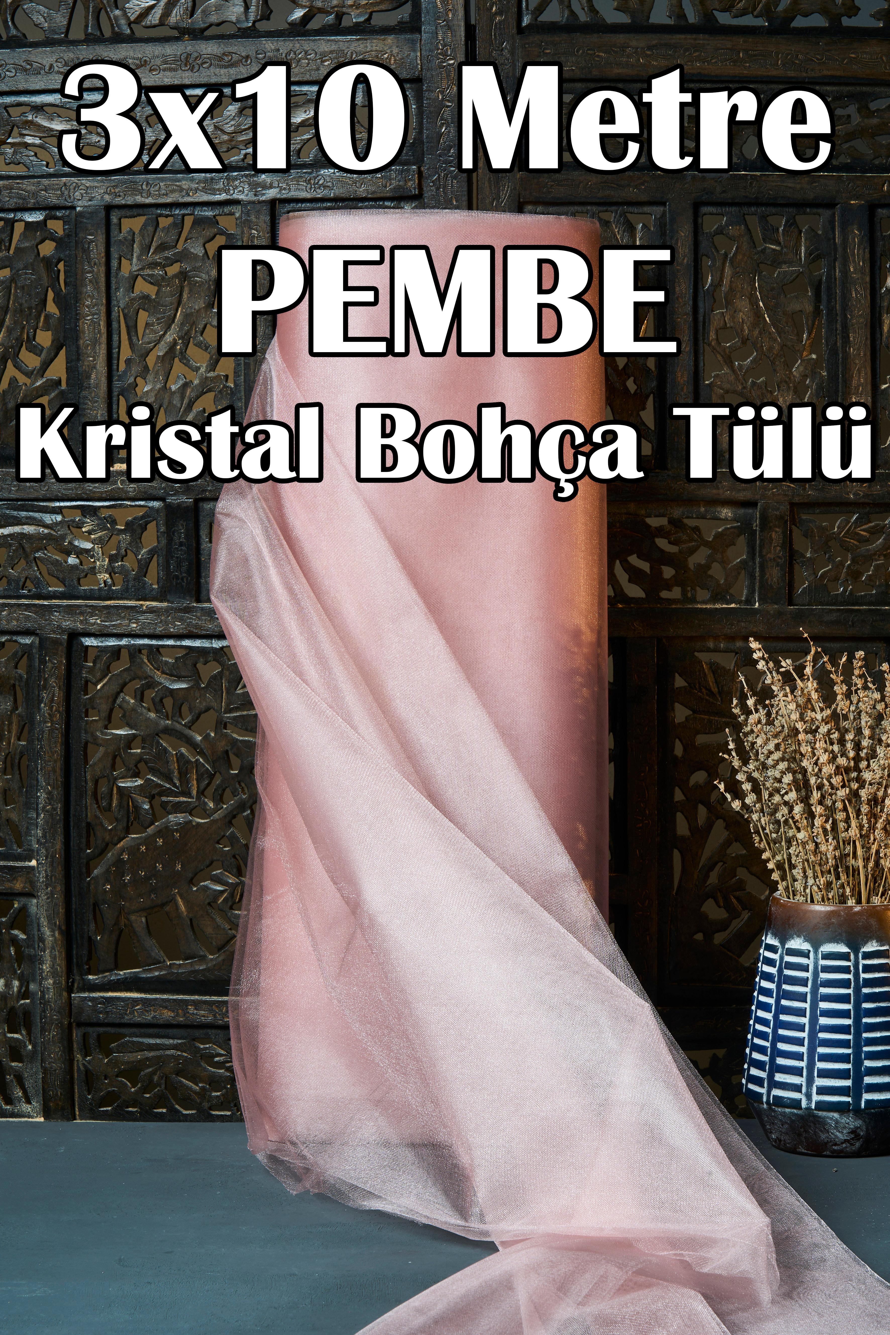 Çok Amaçlı Kristal Tül (Bohça Tülü) 3x10 Metre - PEMBE