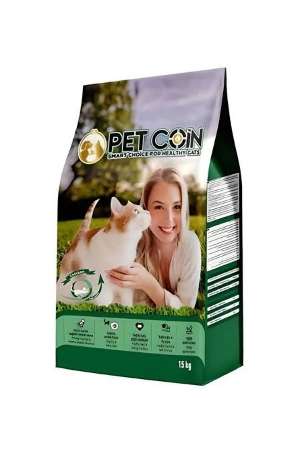 Petcoin 15 Kg Tavuklu Kedi Maması 