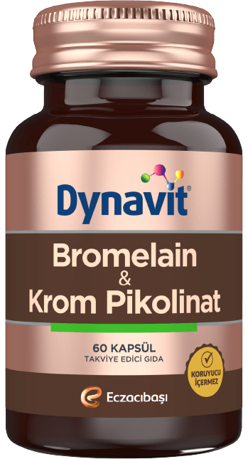 Dynavit Bromelain & Krom Pikolinat Takviye Edici Gıda