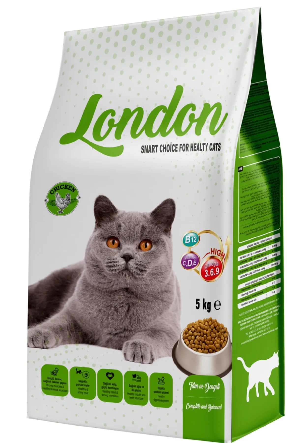 London 5 Kg Tavuklu Kedi Maması 