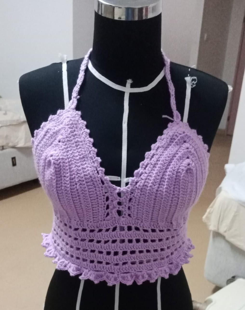  El Yapımı Örgü Crop Top